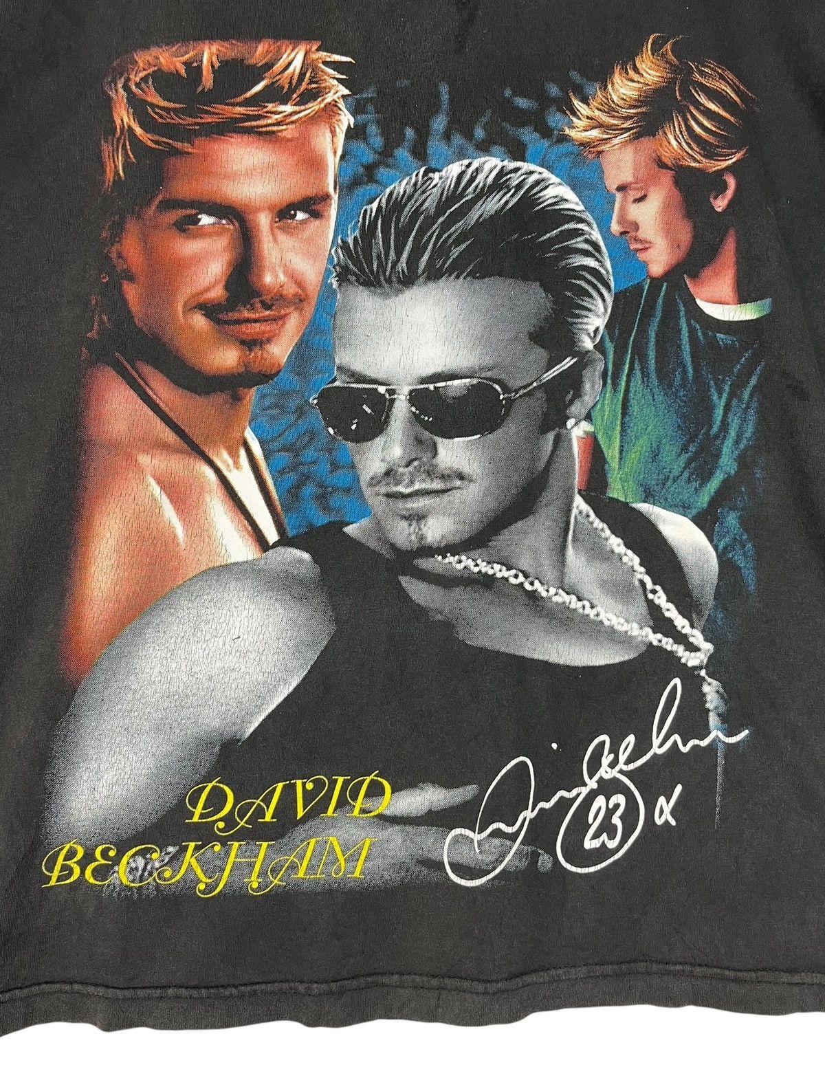 Vintage Vintage David Beckham Miror Print T Shirt Size US L / EU 52-54 / 3 - 6 Thumbnail