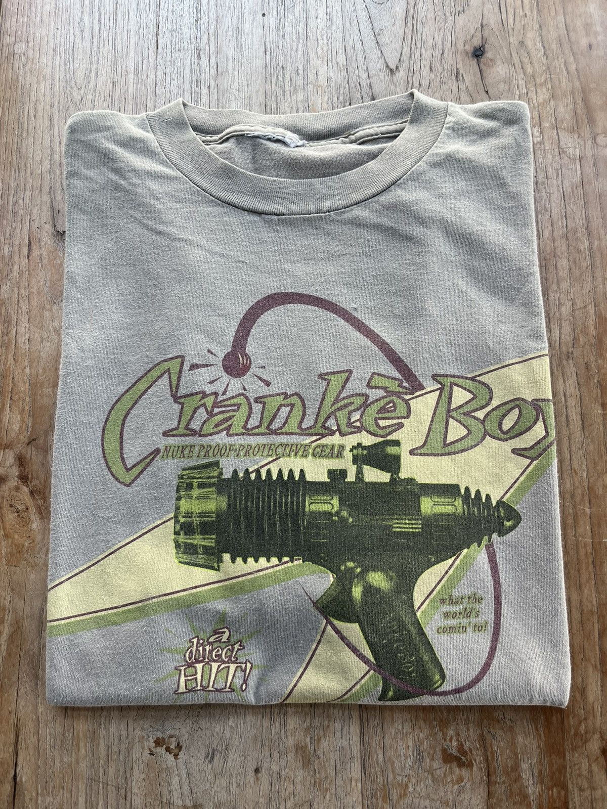 Vintage Vintage Cranke Boy Nuke Proof Protective Gear 1995’s Tshirt Size US XL / EU 56 / 4 - 1 Thumbnail