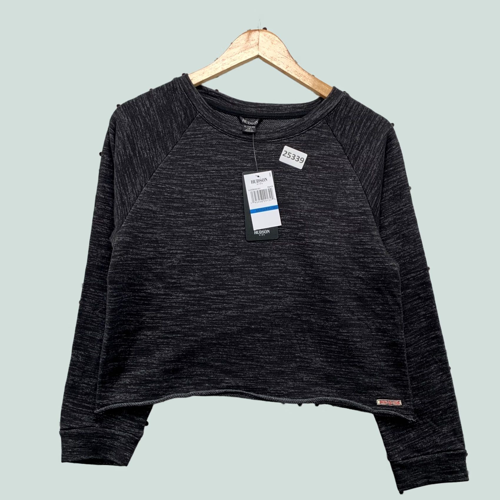 Hudson HUDSON Cropped Sweatshirt Black Womens XL Long Sleeve Crewneck Pullover Sweatshirt Size XL / US 12-14 / IT 48-50 - 1 Thumbnail