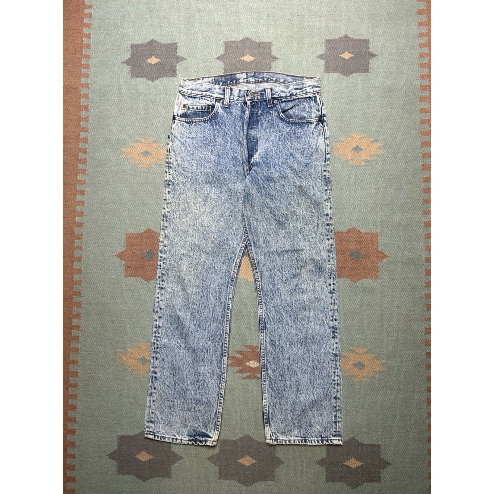 Levi's VINTAGE Levi’s 501 Jeans USA 80s acid stone wash button fly straight leg 32x29 Beige Mens Regular Jeans Size US 32 / EU 48 - 5 Thumbnail