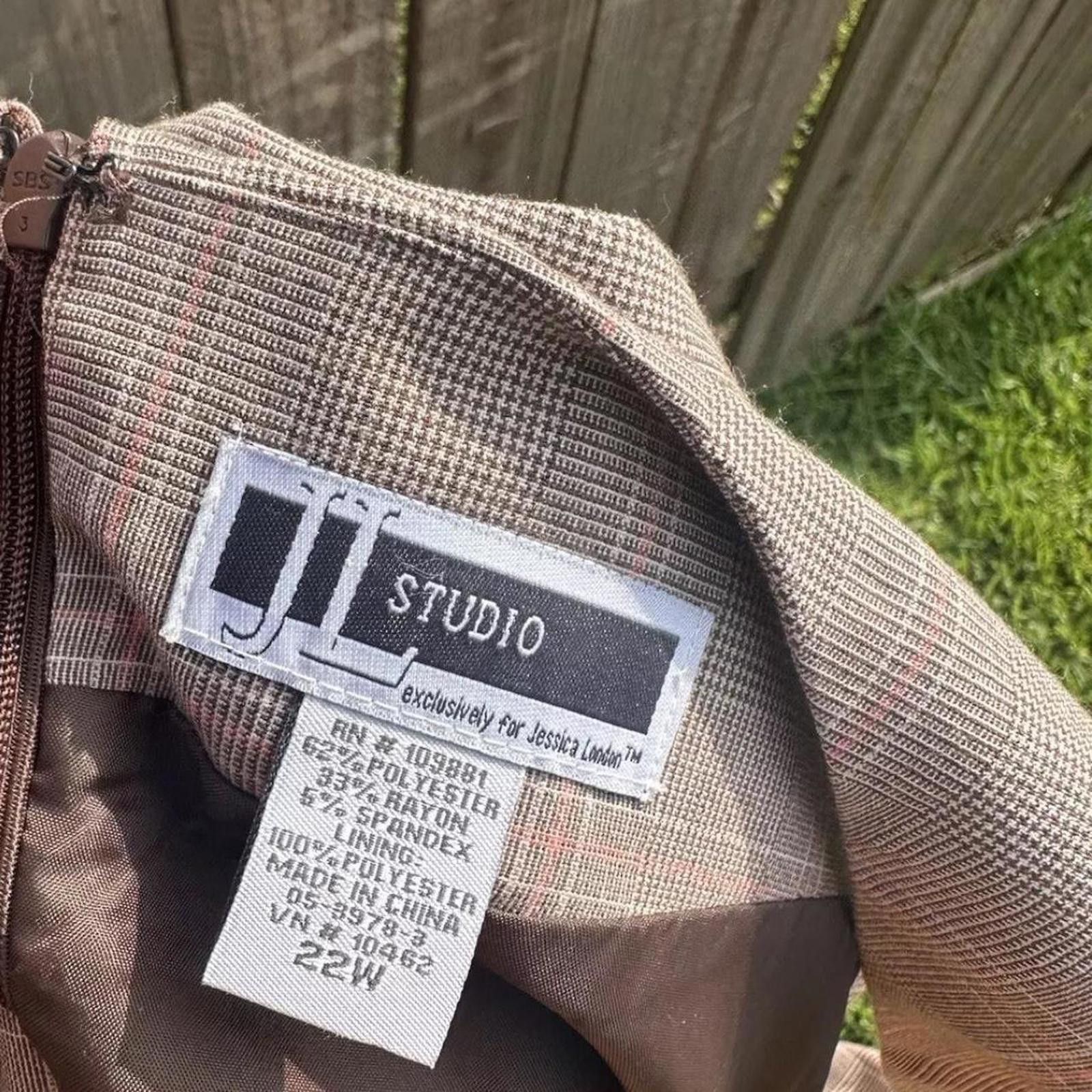 Other Vintage Jumper Dress Plaid Pockets 22w. Size 3XL / US 20-22 - 4 Thumbnail