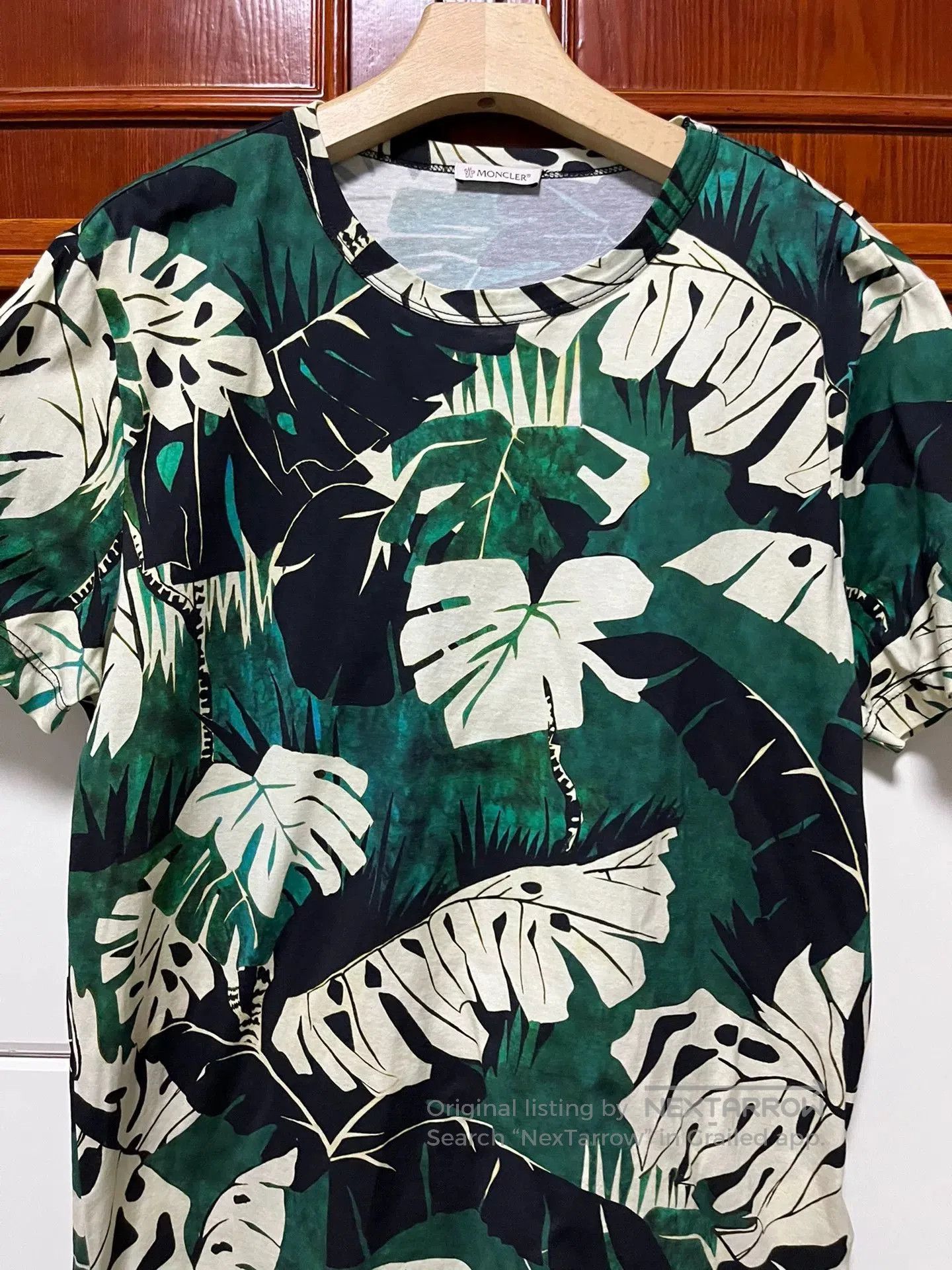 Moncler Moncler Men's Hawaiian Print Short Sleeve T. Size US L / EU 52-54 / 3 - 3 Thumbnail