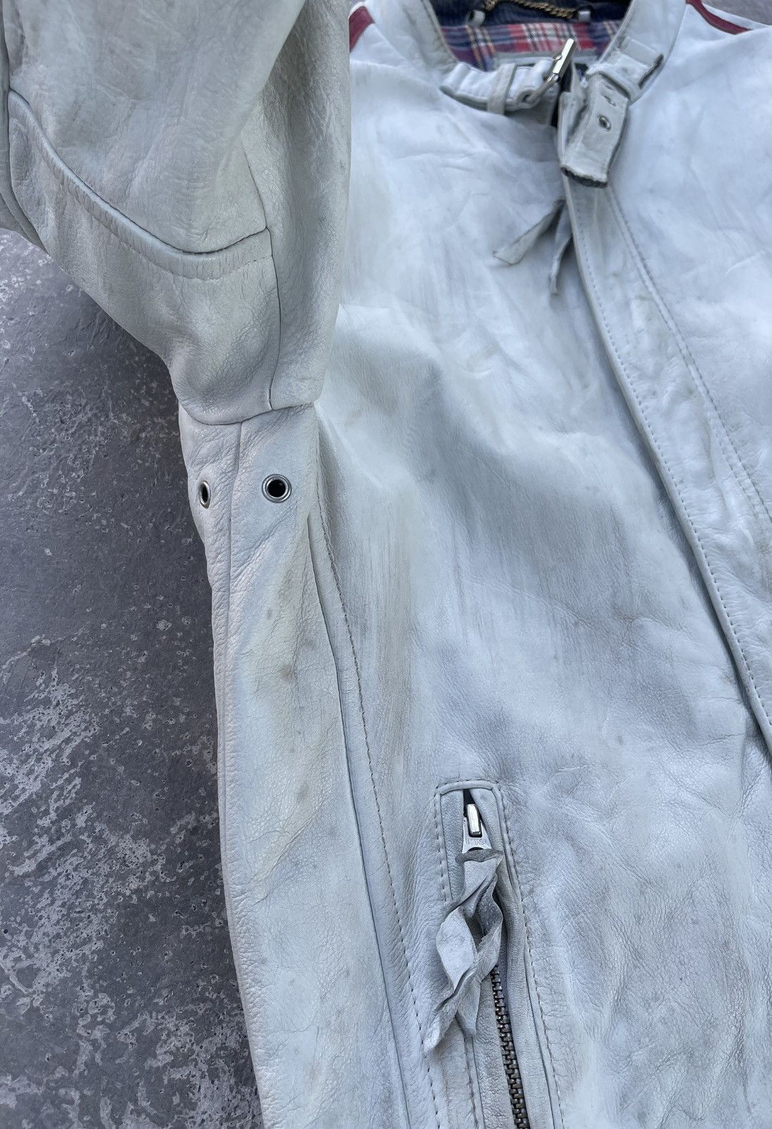 Genuine Leather × Schott 🔥Vintage Schott Classic Sheep Leather Racer Jacket Size US L / EU 52-54 / 3 - 13 Thumbnail