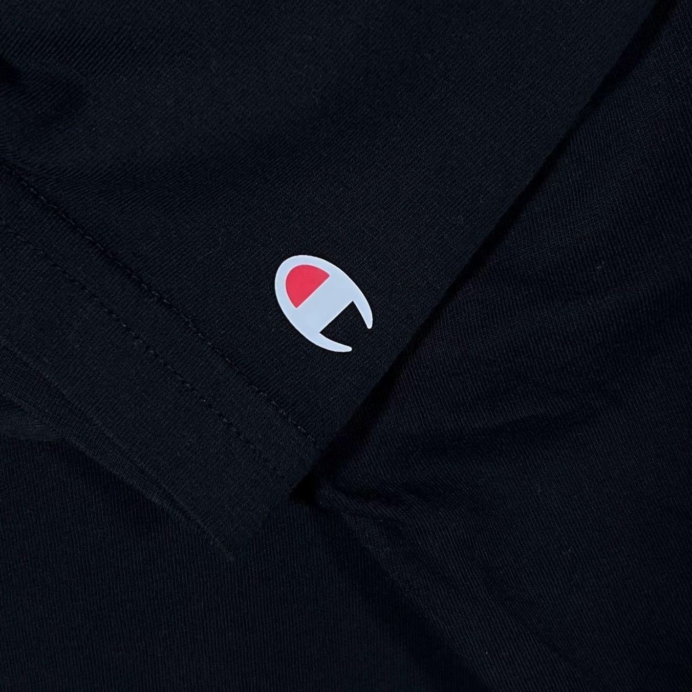 Champion Champion Classic Essential Logo Spellout Black Short Sleeve T-Shirt Large Mens Clothing Graphic Print Logo Size US L / EU 52-54 / 3 - 4 Thumbnail