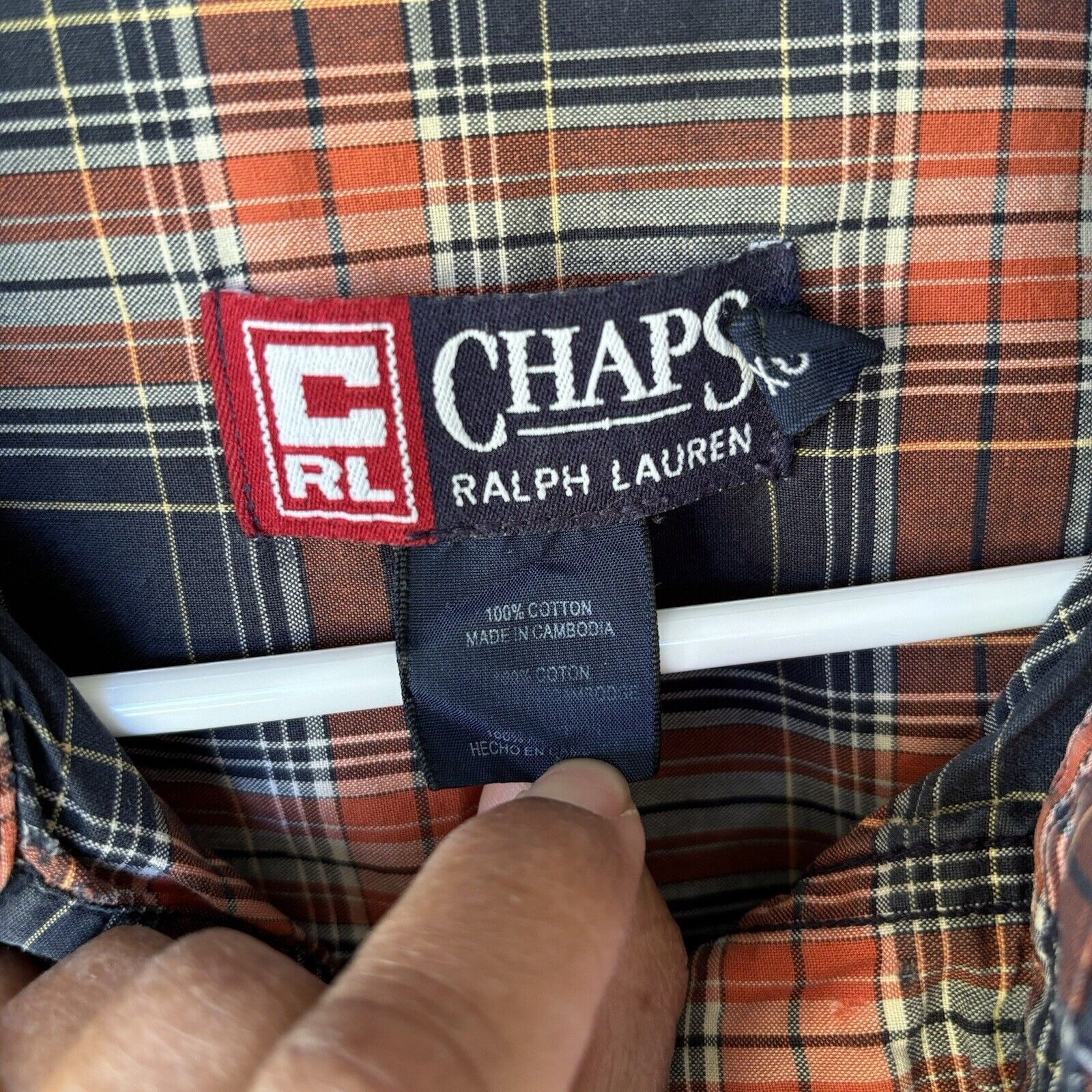 Chaps Vintage Chaps Ralph Lauren Shirt Mens XL Button Up Plaid Size US XL / EU 56 / 4 - 7 Thumbnail