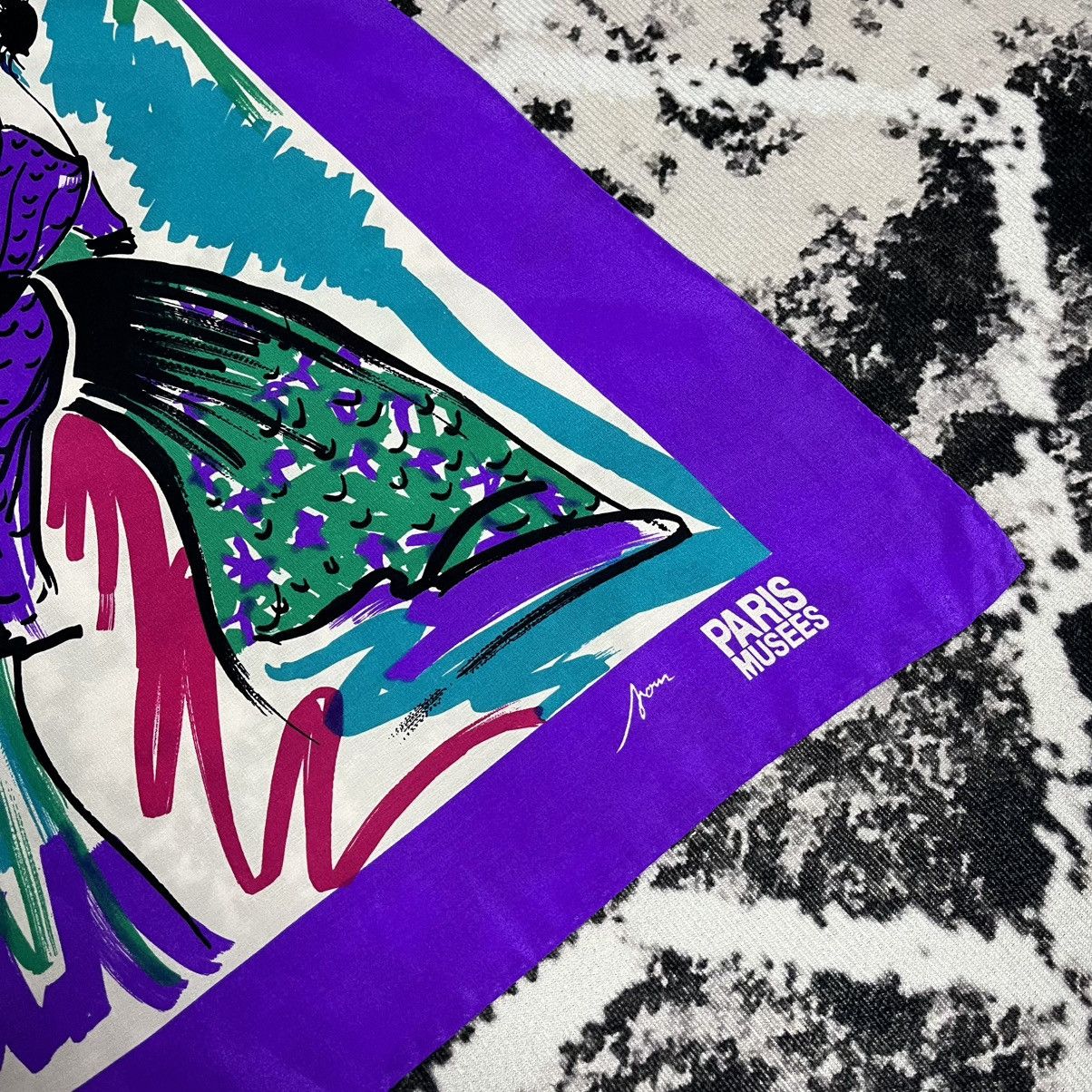 Balenciaga Balenciaga Abstract Design Silk Scarf Size ONE SIZE - 8 Thumbnail