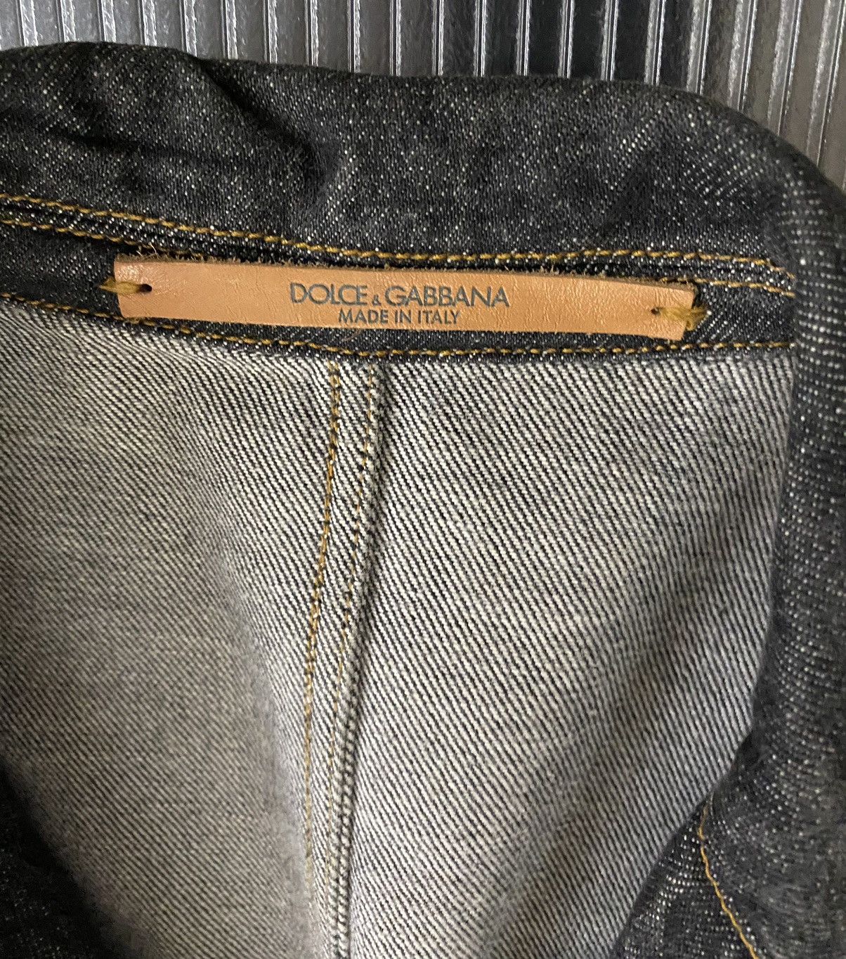 Dolce & Gabbana Dolce and Gabbana 🇮🇹 blue indigo denim D6AK jacket 54 VGC Size 44R - 3 Thumbnail