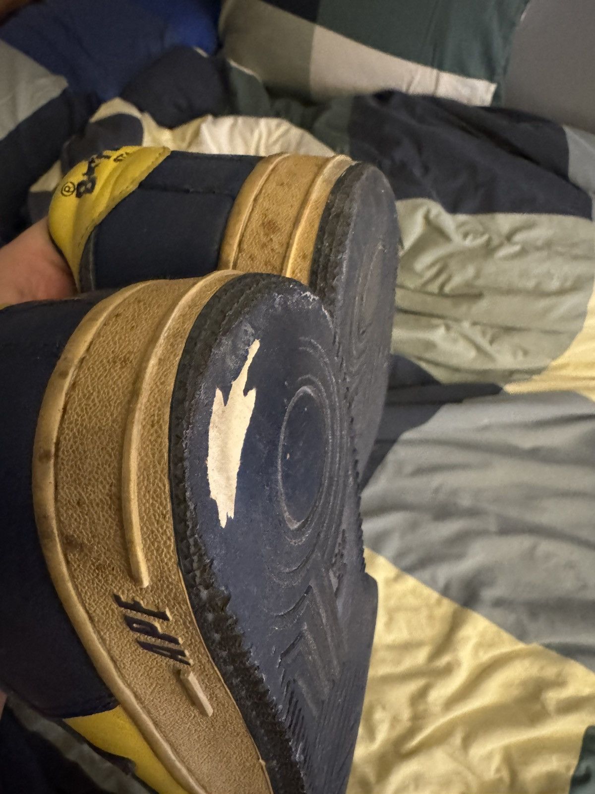 Bape A Bathing Ape Bape Bapesta FS-001 Michigan (Navy/Yellow) Size US 9.5 / EU 42-43 - 6 Thumbnail