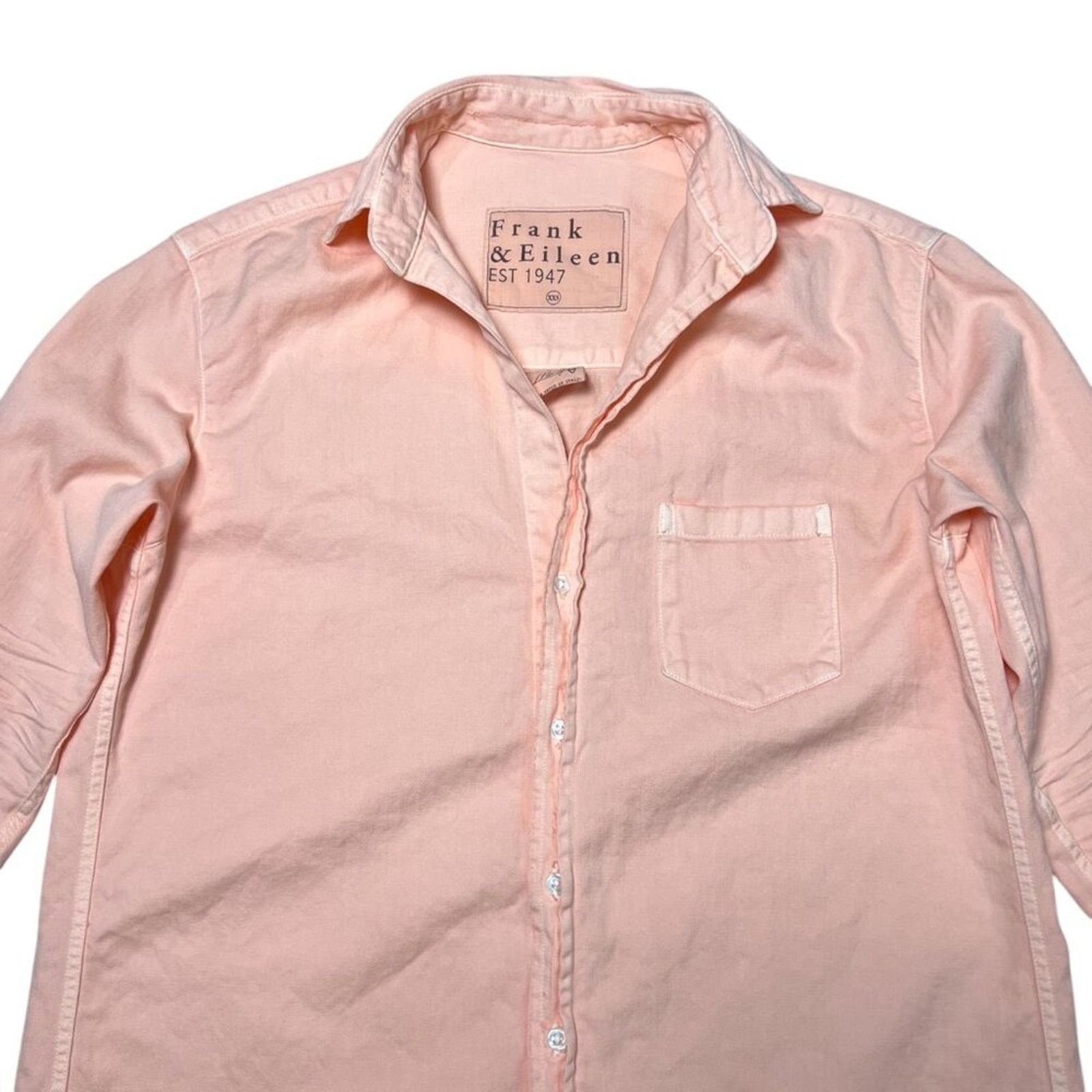 Frank & Eileen Frank & Eileen Mary Denim Shirtdress XXS Peach Pink Size XXS / US 00 / IT 34 - 13 Thumbnail
