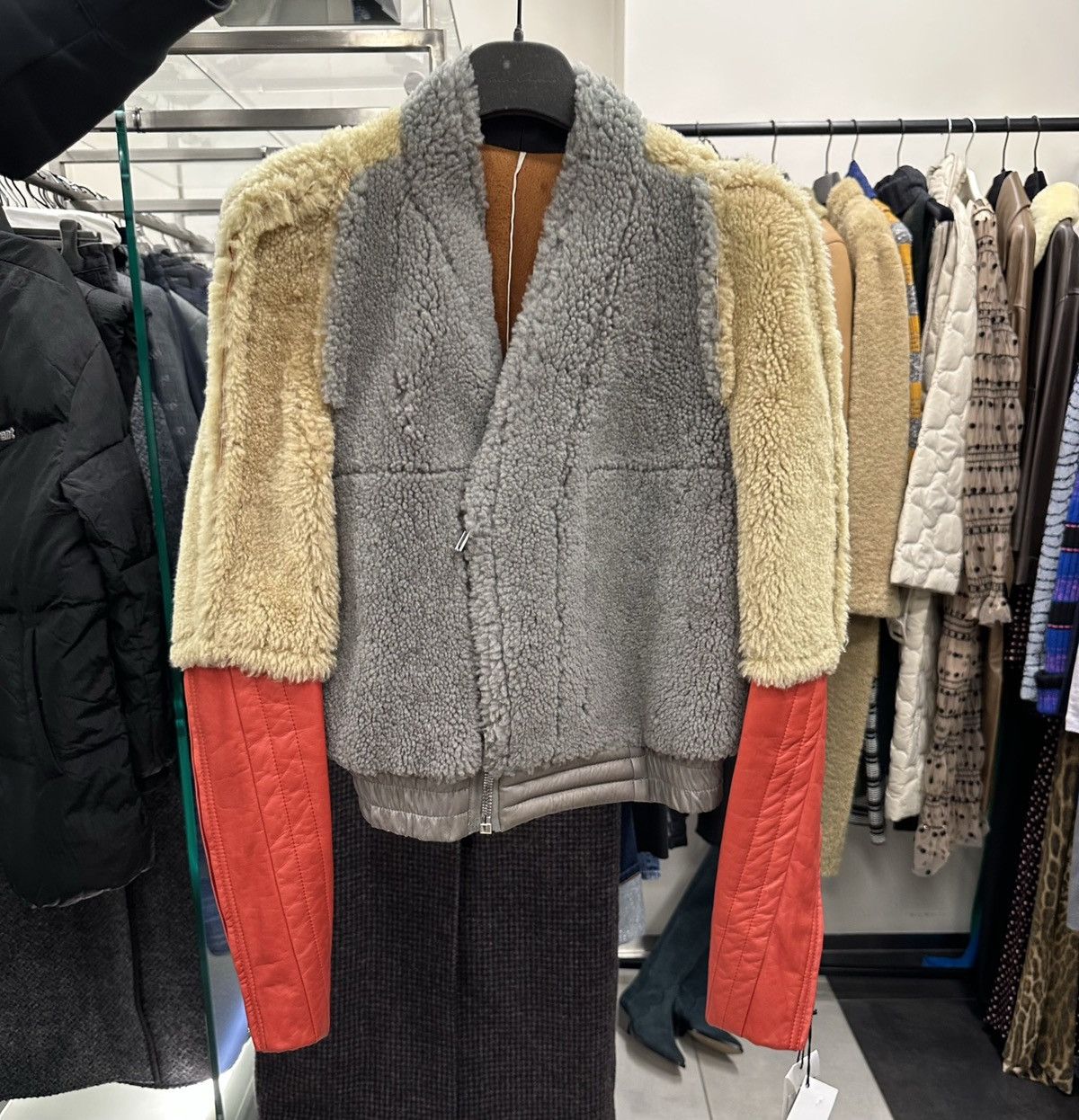 BNWT! Rick Owens Larry F/W 19 Shearling Zionic Bomber Jacket