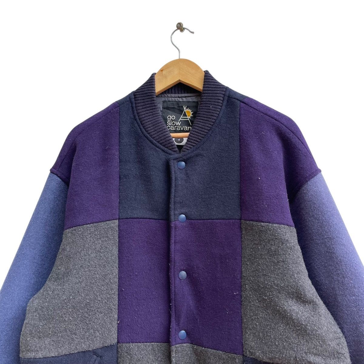 go slow caravan 💥Japanese Brand Go slow caravan Colorblock Varsity Jacket Size US L / EU 52-54 / 3 - 3 Thumbnail