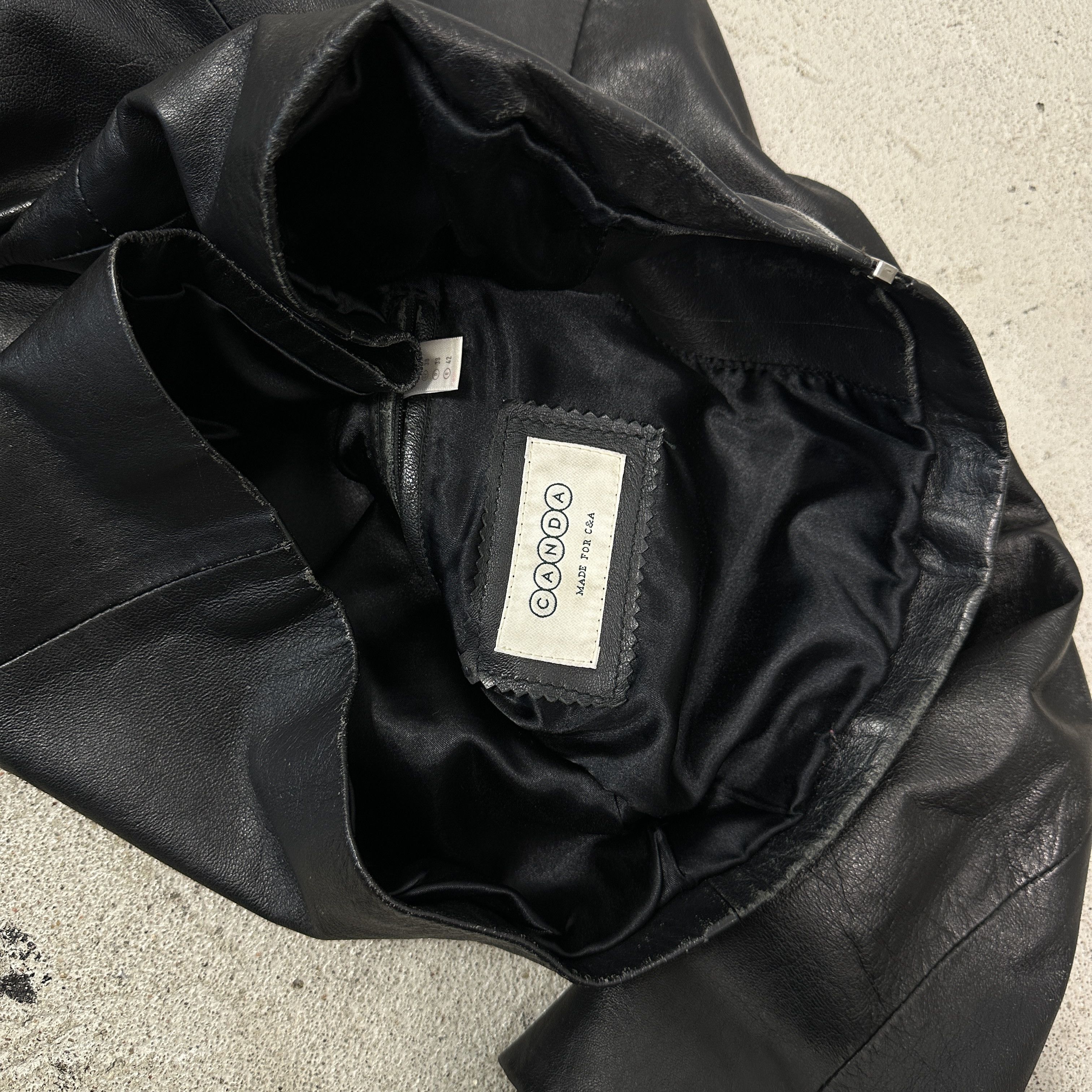 Vintage Vintage Leather Biker Moto Racing Cropped Jacket 00s Size US S / EU 44-46 / 1 - 8 Thumbnail
