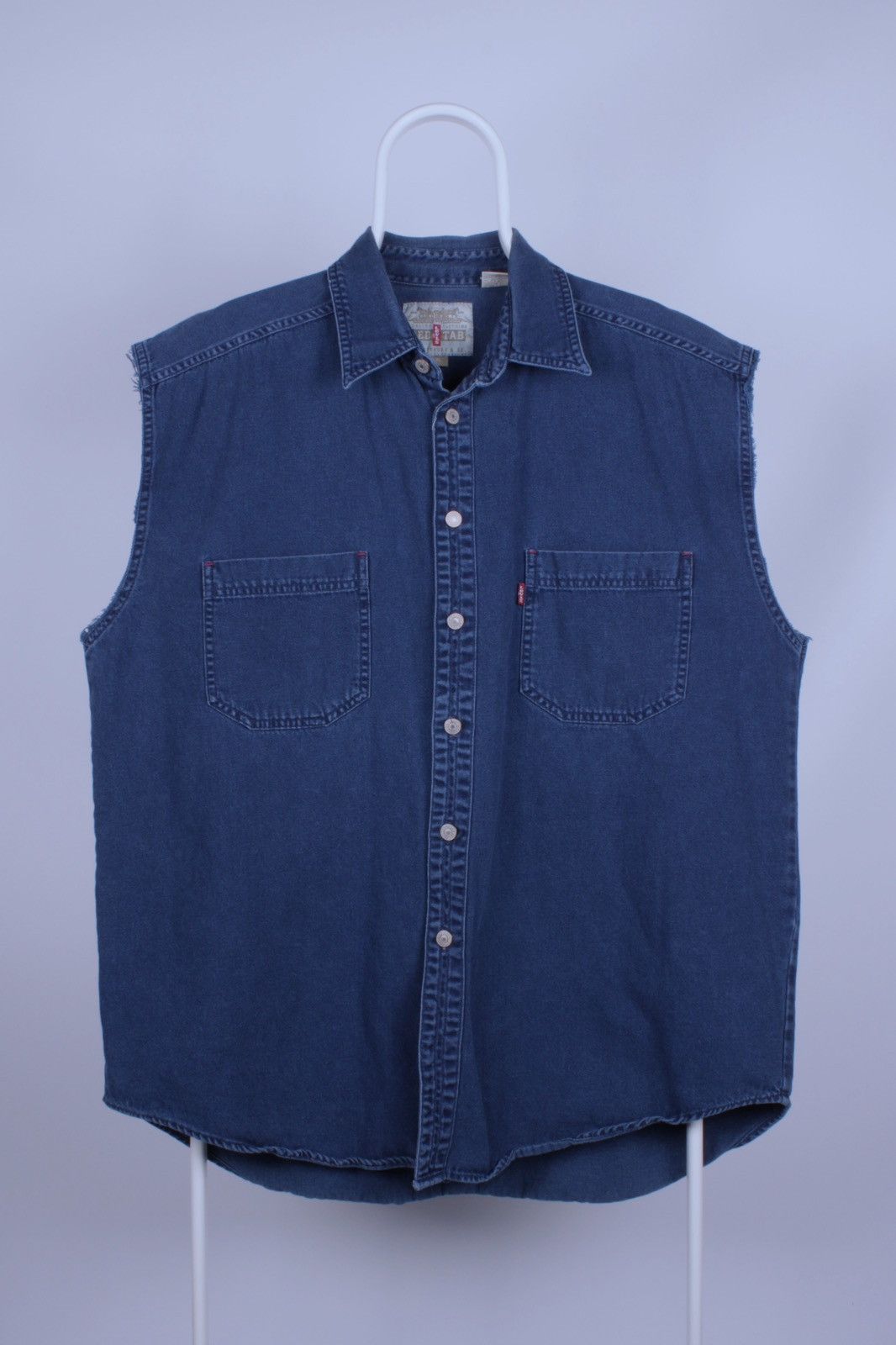 Levi's × Vintage LEVIS Red Tab Vintage 90's Blue Jeans Vest Jacket Size US XL / EU 56 / 4 - 1 Thumbnail