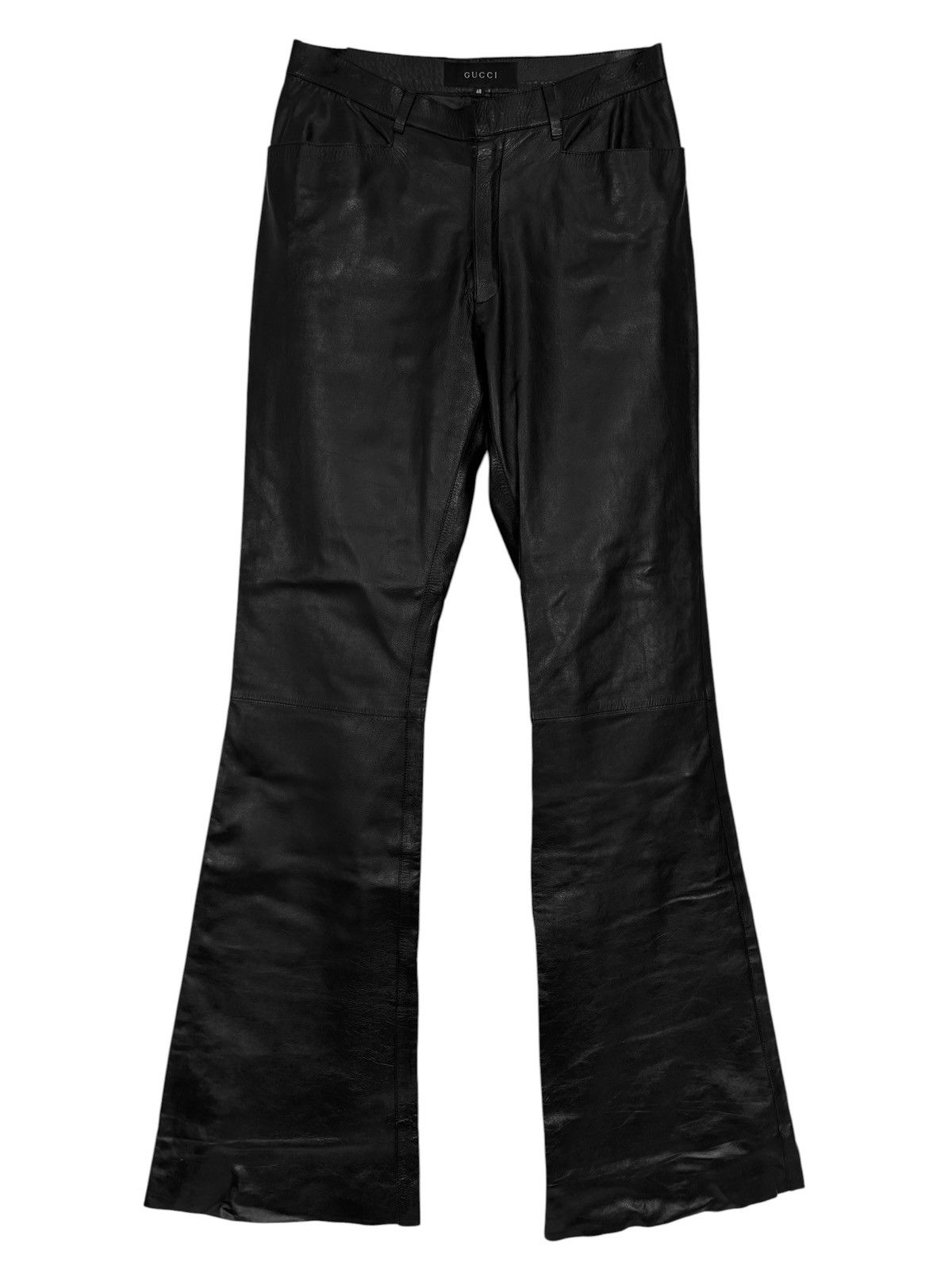 Gucci S/S 2000 Runway Flared Leather Pants (SS00, Tom Ford) Size US 30 / EU 46 - 1 Thumbnail