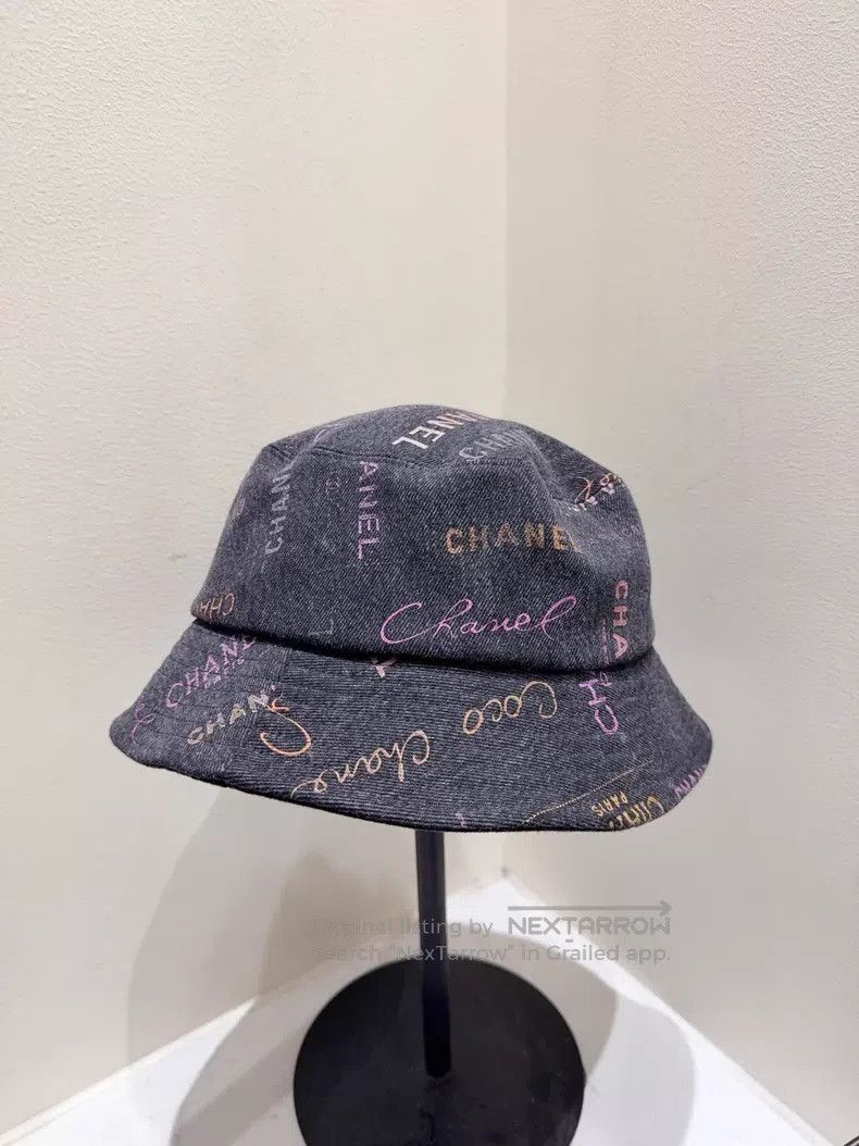 Chanel Chanel Size L Graffiti full of logo fisherman's hat Size ONE SIZE - 4 Thumbnail