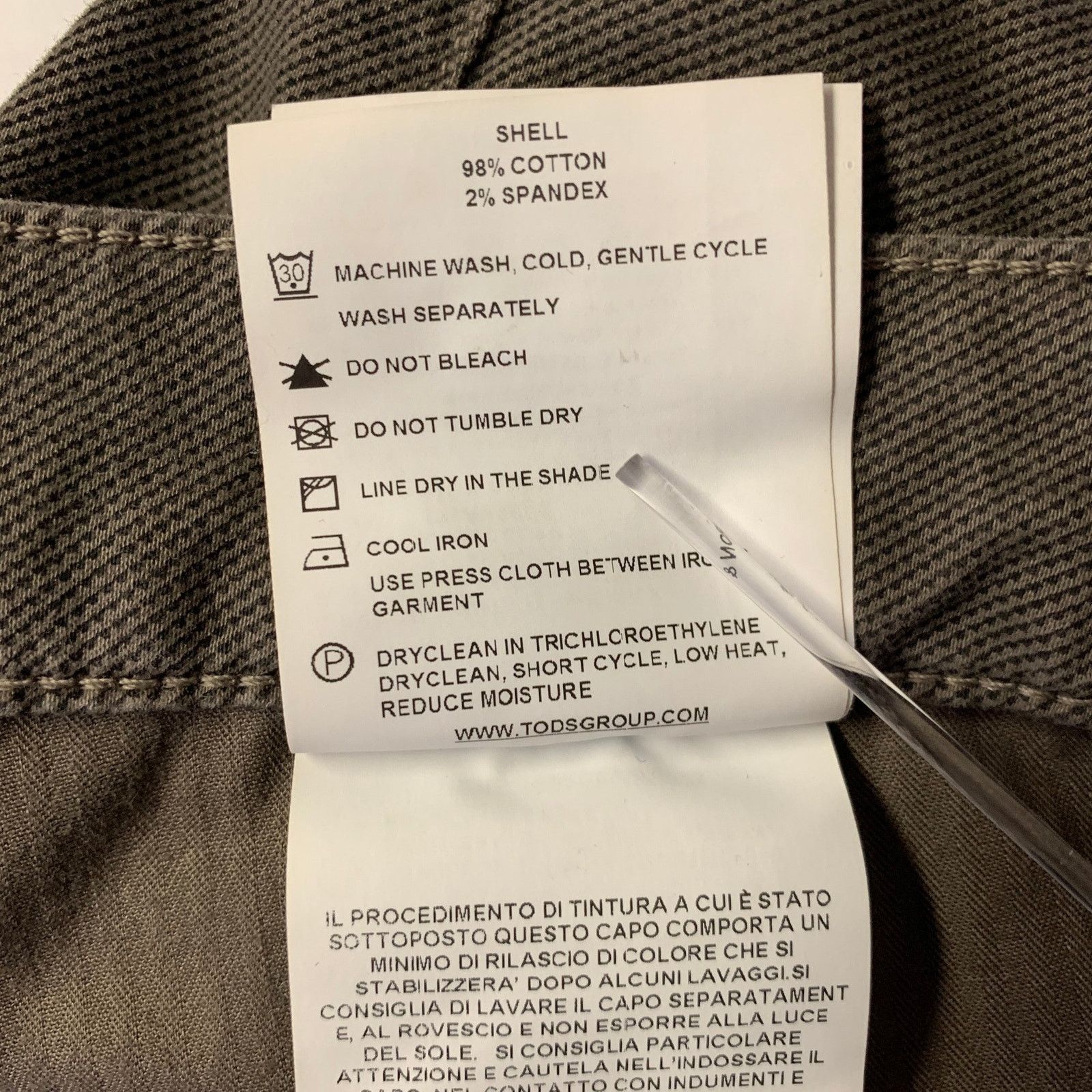Tod's TOD'S Size 36 Grey Cotton Blend Button Fly Casual Pants Size US 36 / EU 52 - 6 Thumbnail