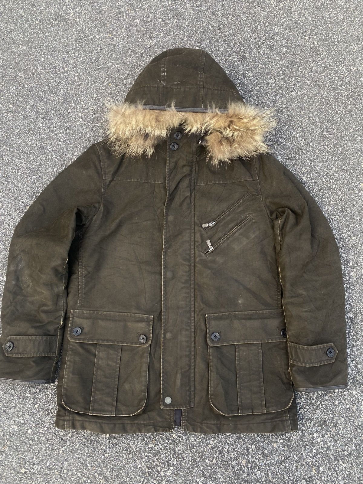 Le Grande Bleu (L.G.B.) Difference Rupert Parka Fur Hood Seditionaries Jacket Size US L / EU 52-54 / 3 - 1 Thumbnail