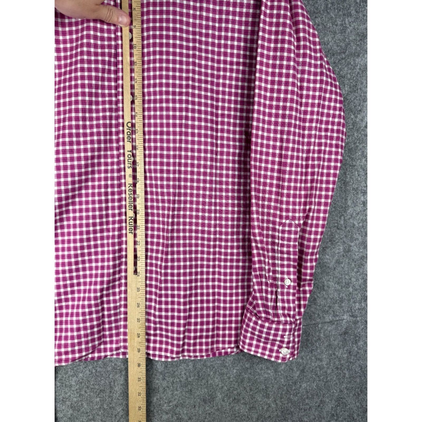 Taylor Stitch Taylor Stitch Flannel Shirt Men's XL Pink White Button-Up Mid Weight Cotton Size US XL / EU 56 / 4 - 6 Thumbnail