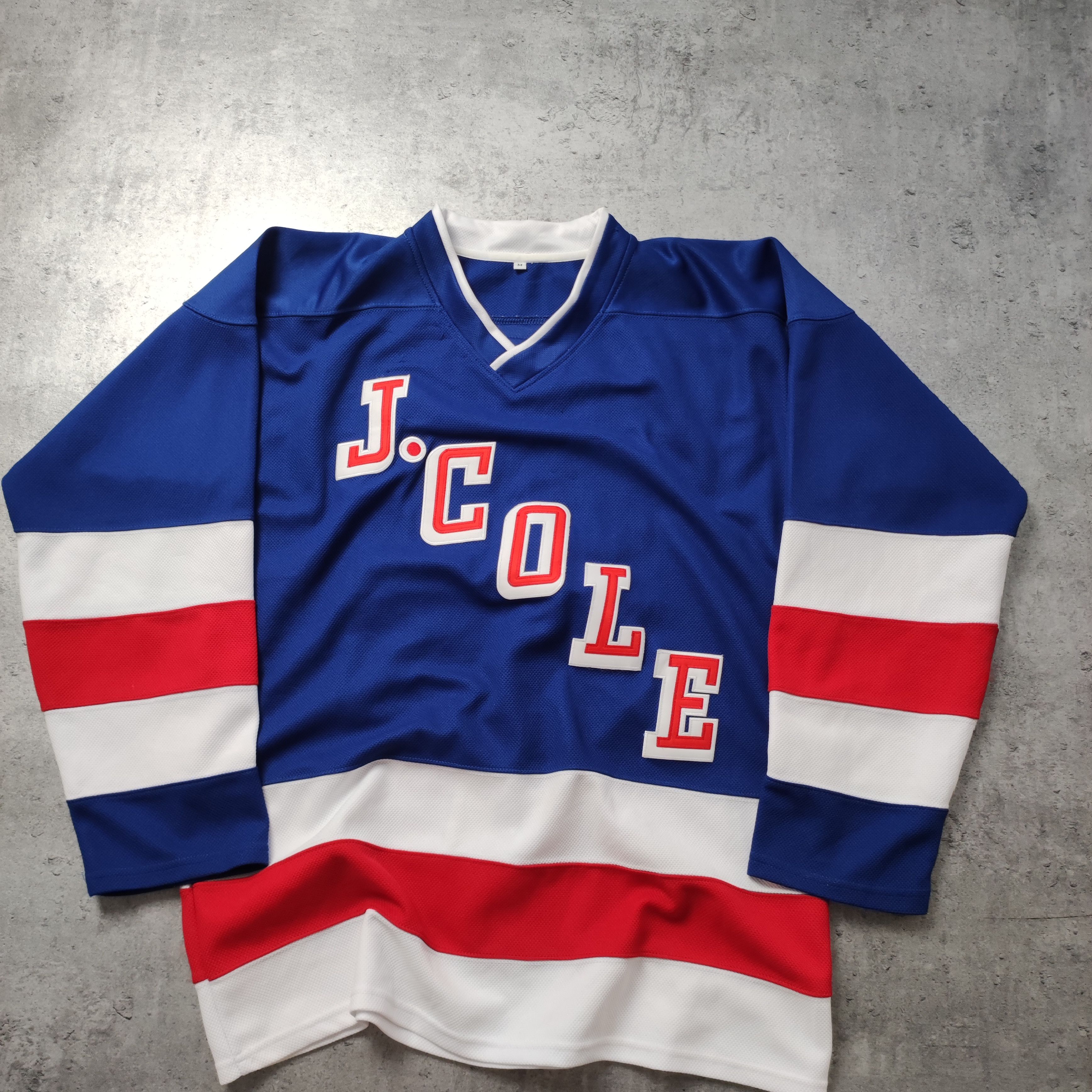 J. Cole × NHL × Rap Tees RARE J Cole 2014 Dreamville Forest Hills 14 Hockey Jersey Size US M / EU 48-50 / 2 - 3 Thumbnail