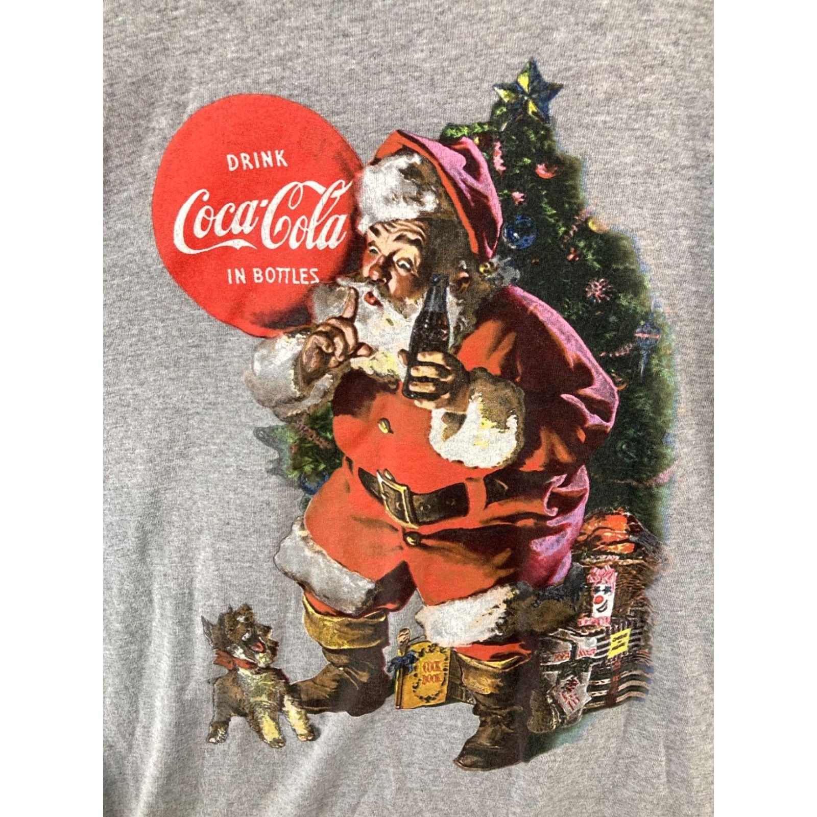 Vintage Coca-Cola T-Shirt Men 3XL Gray Christmas Mens Size US XXL / EU 58 / 5 - 4 Thumbnail