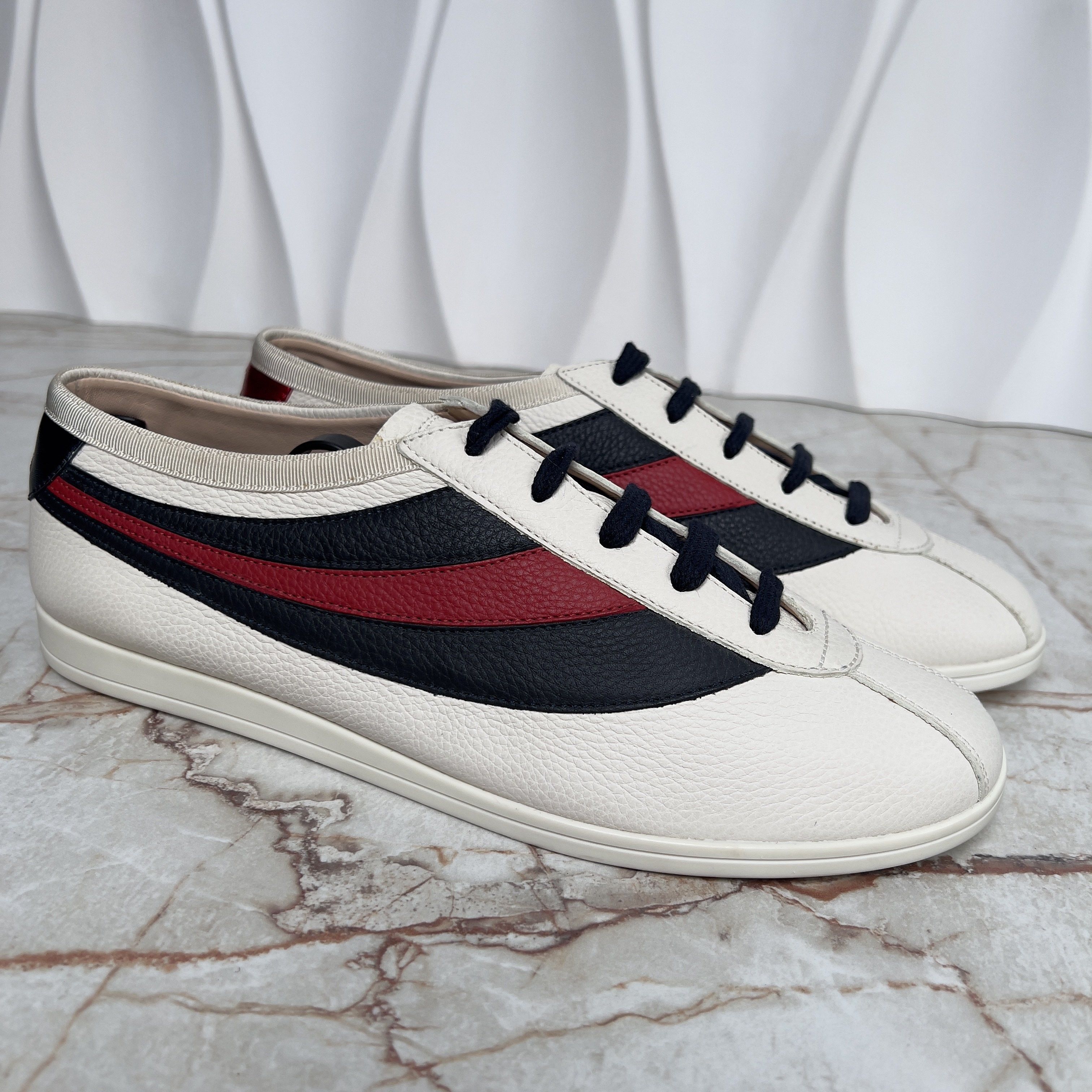 Gucci Falacer Hebron Web Bee Embroidery Sneakers Leather Size US 7.5 / EU 40-41 - 4 Thumbnail