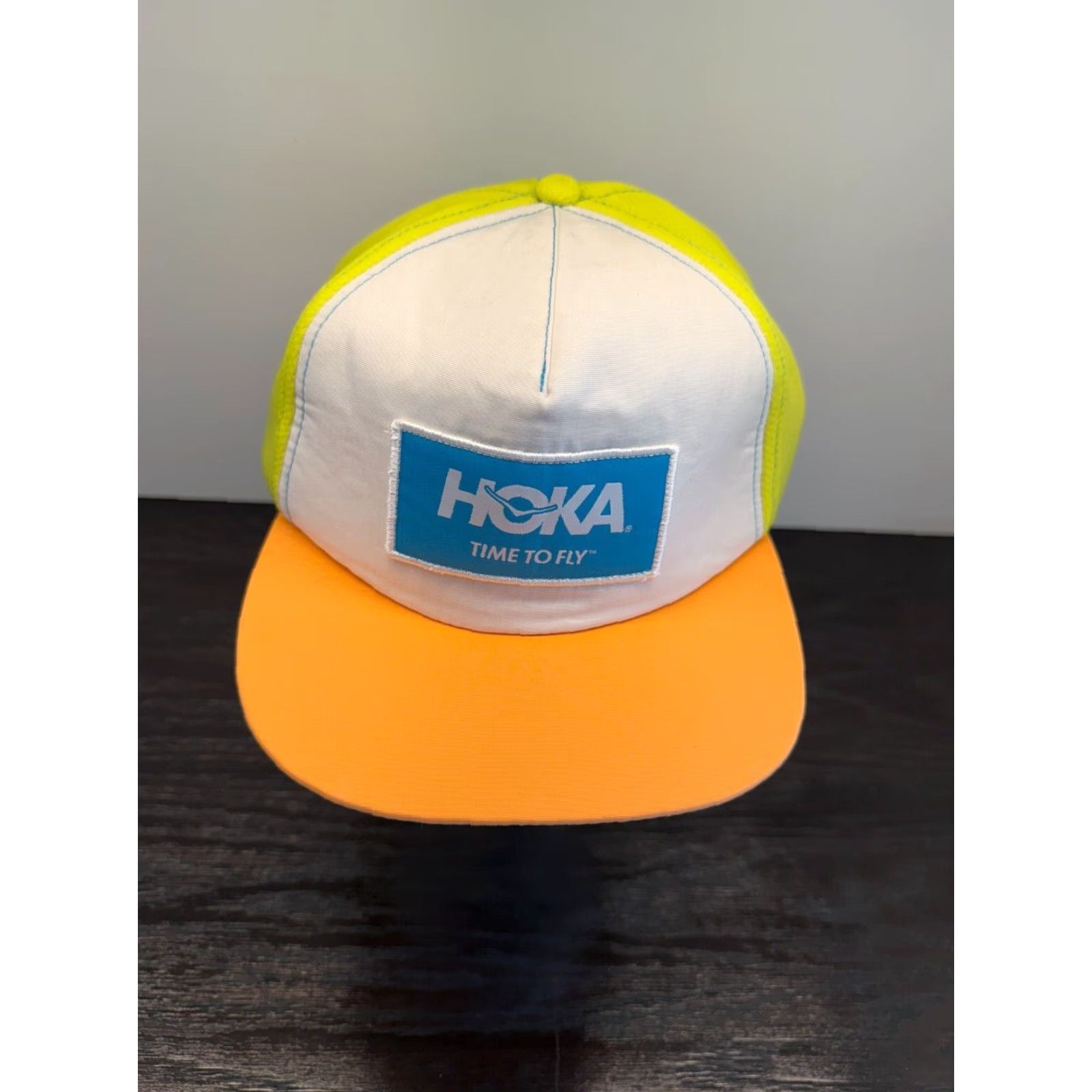 Vintage Hoka One One Mens Adjustable Strapback Baseball Cap Yellow Soft Bill Size ONE SIZE - 2 Thumbnail