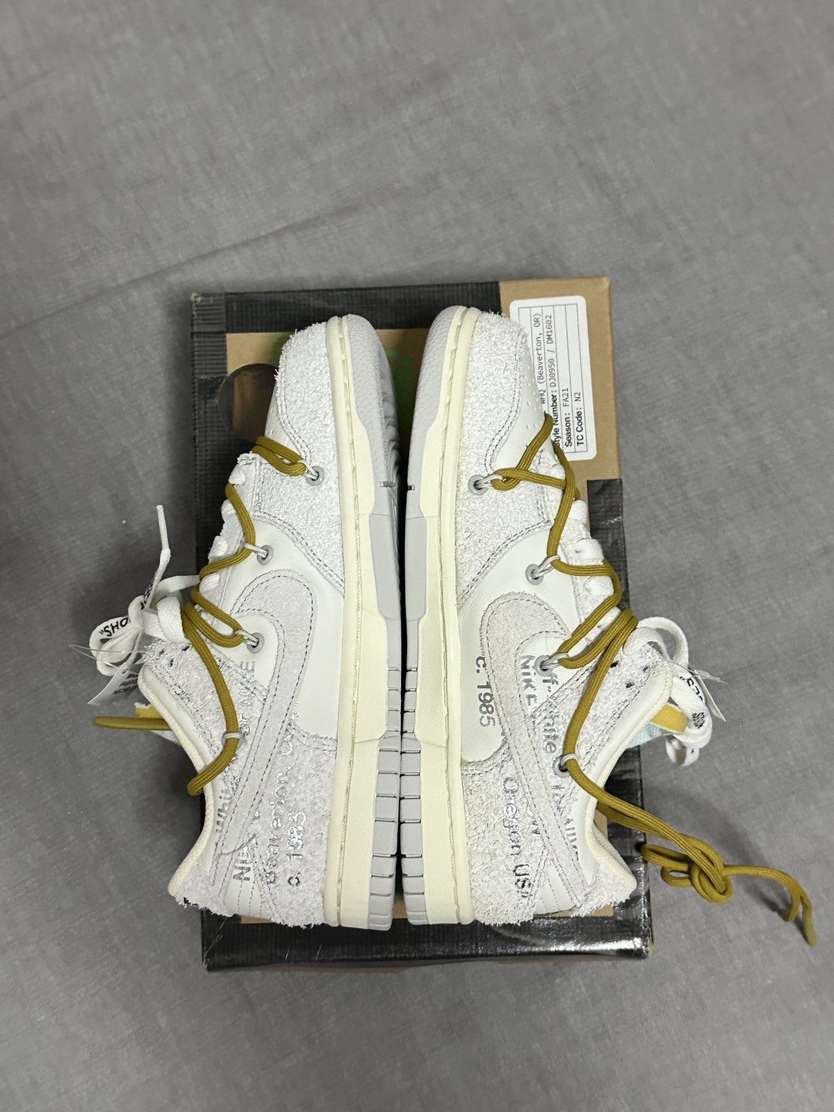 Nike Nike Dunk Low Off-White Lot 37 size 4 Size US 4 / IT 34 - 2 Thumbnail