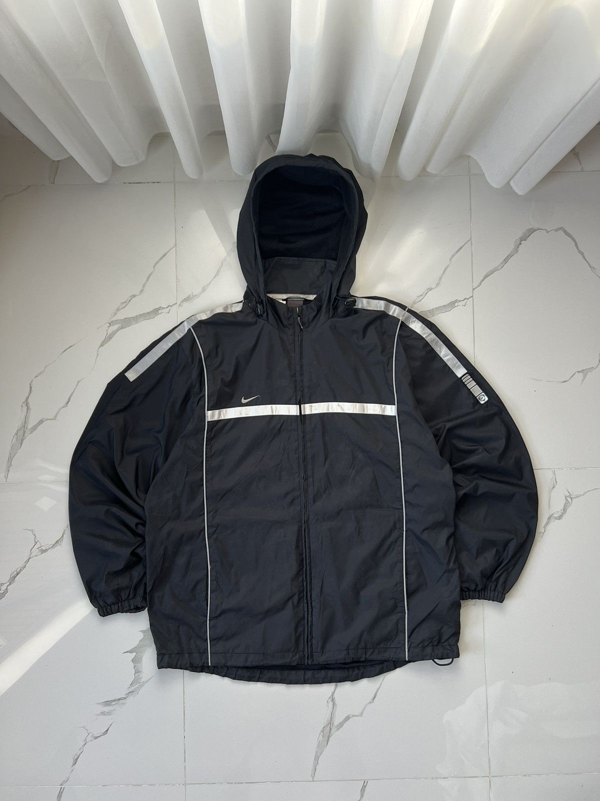 Nike × Vintage 90's NIKE TEAM RETRO GORPCORE HOODED Y2K JACKET RARE SWOOSH Size US XL / EU 56 / 4 - 1 Thumbnail