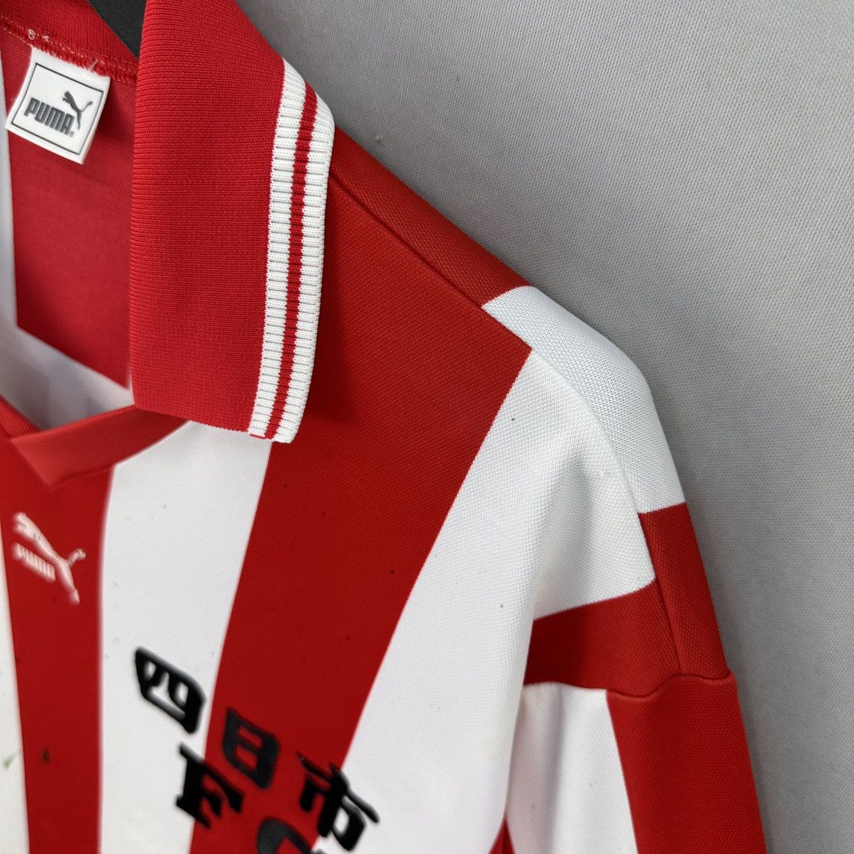Puma Vintage Puma Jersey Number 77 Red Stripes V-Neck Collar Size US L / EU 52-54 / 3 - 9 Thumbnail