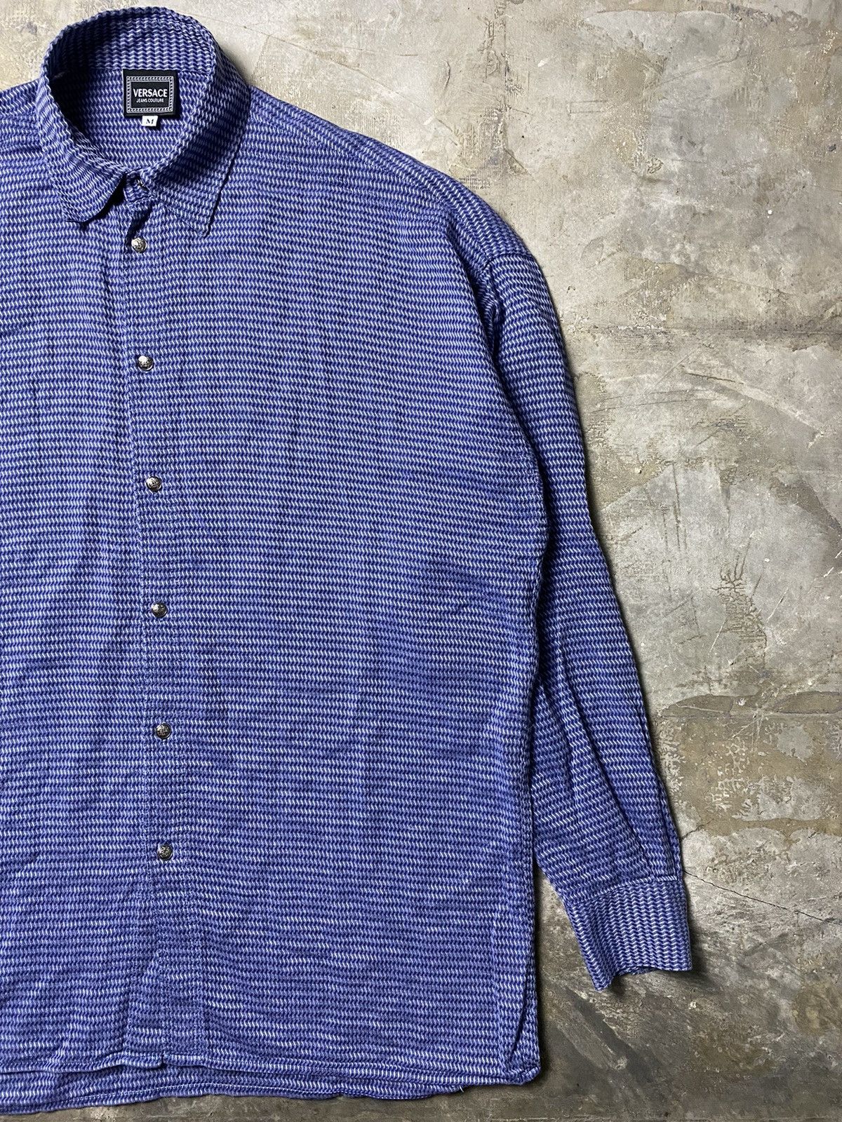 Versace Jeans Couture Versace Patterned Oversized Shirt Size US M / EU 48-50 / 2 - 3 Thumbnail