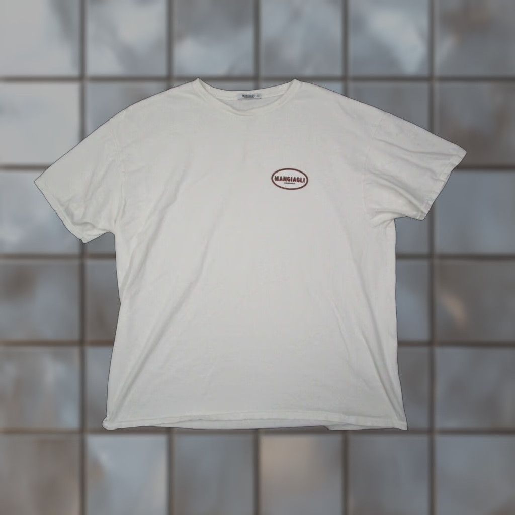 Vintage Mangiagli Surfboards Shirt Mens Large White Hermosa Beach Surf Made in USA Size US L / EU 52-54 / 3 - 1 Thumbnail