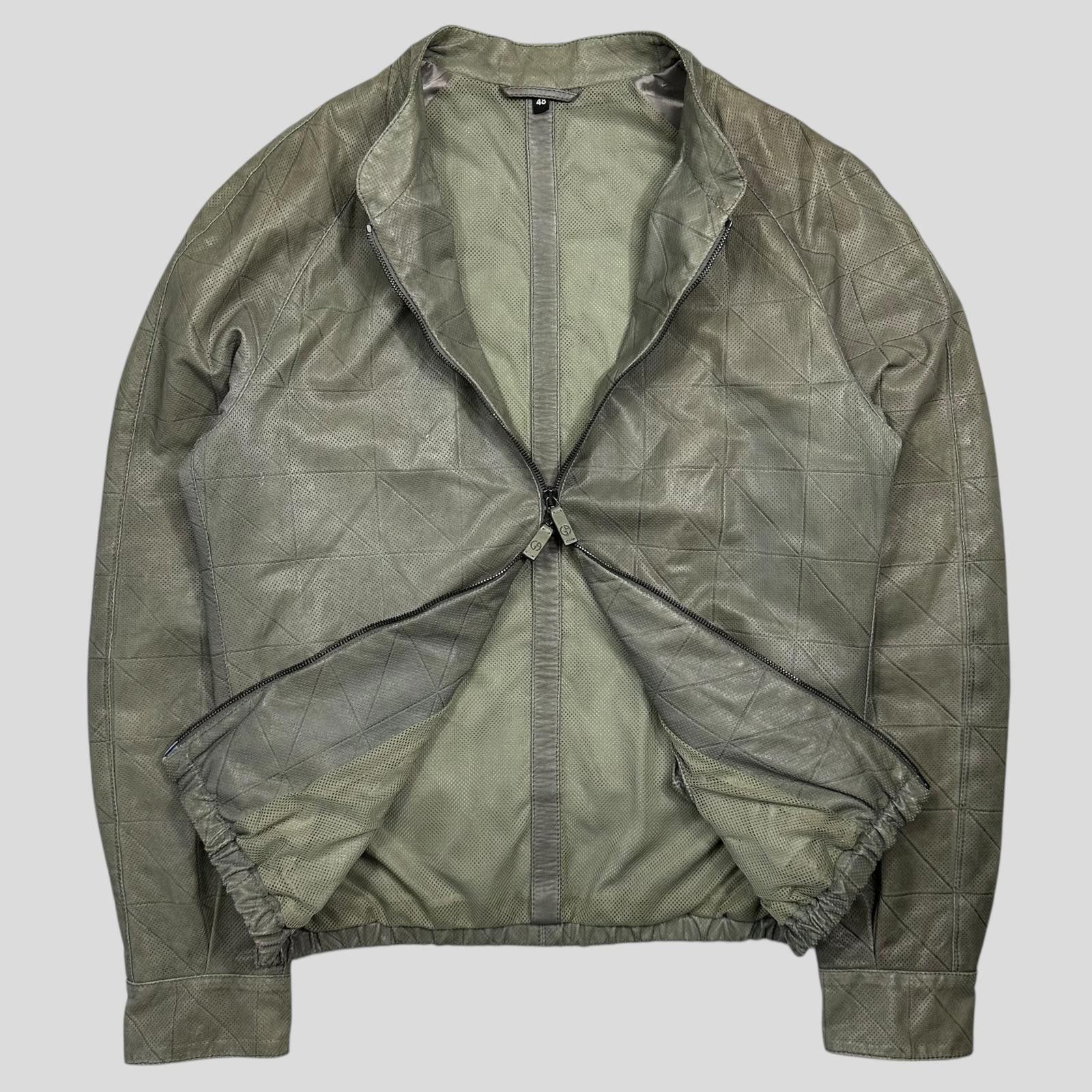 Armani Giorgio Armani 2010 Perforated Leather Bomber Jacket IT48 M Size US M / EU 48-50 / 2 - 5 Thumbnail