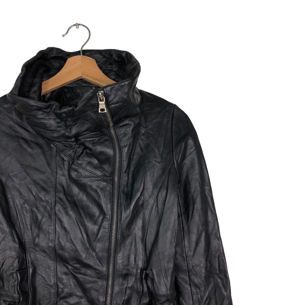 Japanese Brand 📌VINTAGE CROPPED LEATHER JACKET BANANA REPUBLIC JAPAN Size M / US 6-8 / IT 42-44 - 7 Thumbnail