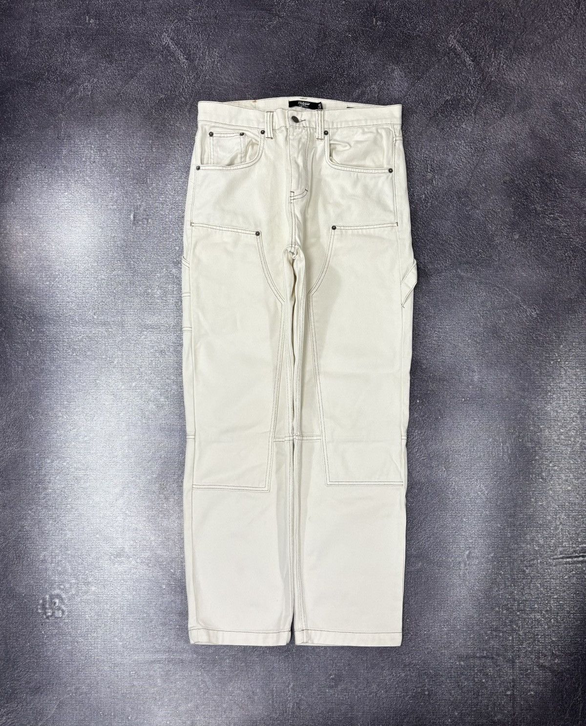 Jaded London Jaded London Double Knee Y2K Off White Skate Fit Baggy Jeans Size US 32 / EU 48 - 1 Thumbnail