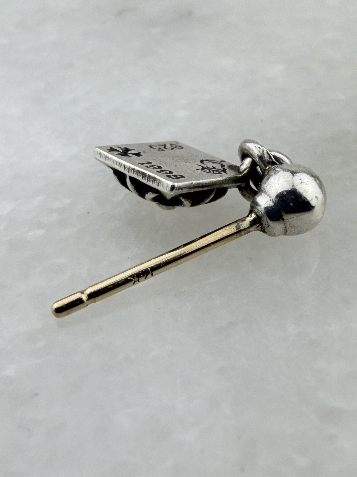 Chrome Hearts CHROME HEARTS PYRAMID PLUS DROP EARRING Size ONE SIZE - 8 Thumbnail