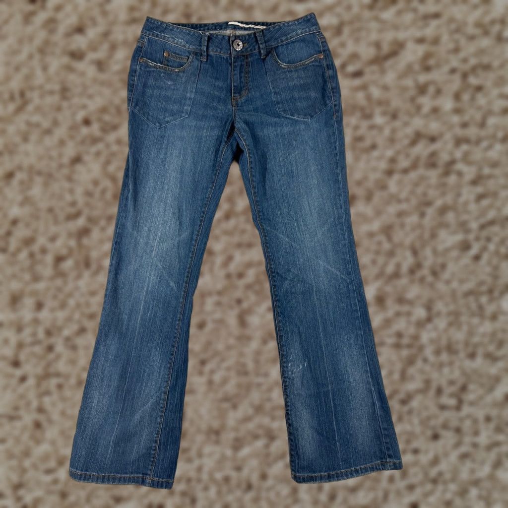 DKNY DKNY Women's Blue Denim Bootcut Jeans 12 Cotton Blend Mid Rise 31x31 Casual Pants Size 34" / US 12 / IT 48 - 1 Thumbnail