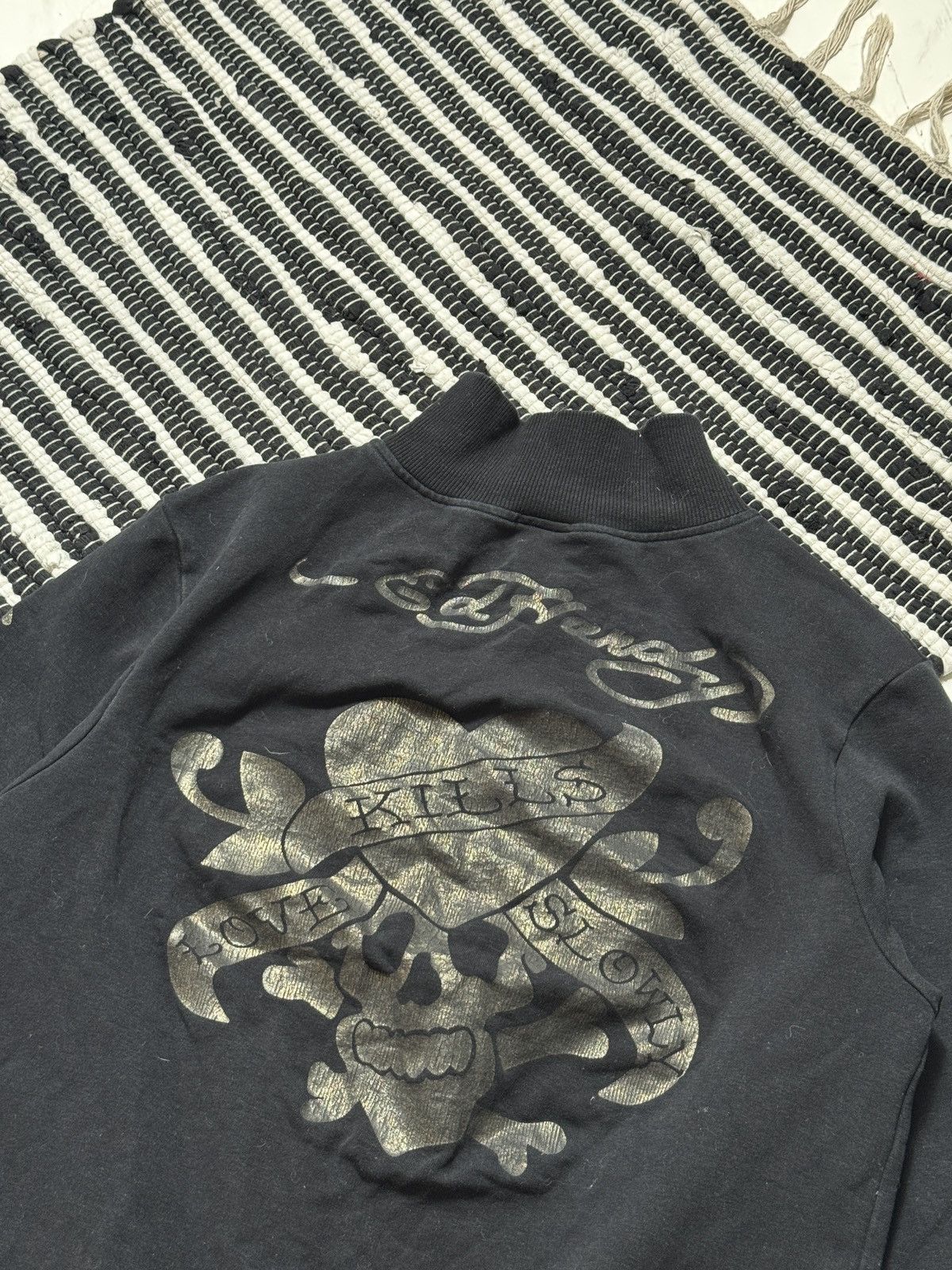 Ed Hardy VINTAGE ED HARDU SKULL BIG LOGO ZIP UP SWEATSHIRT Size S / US 4 / IT 40 - 8 Thumbnail