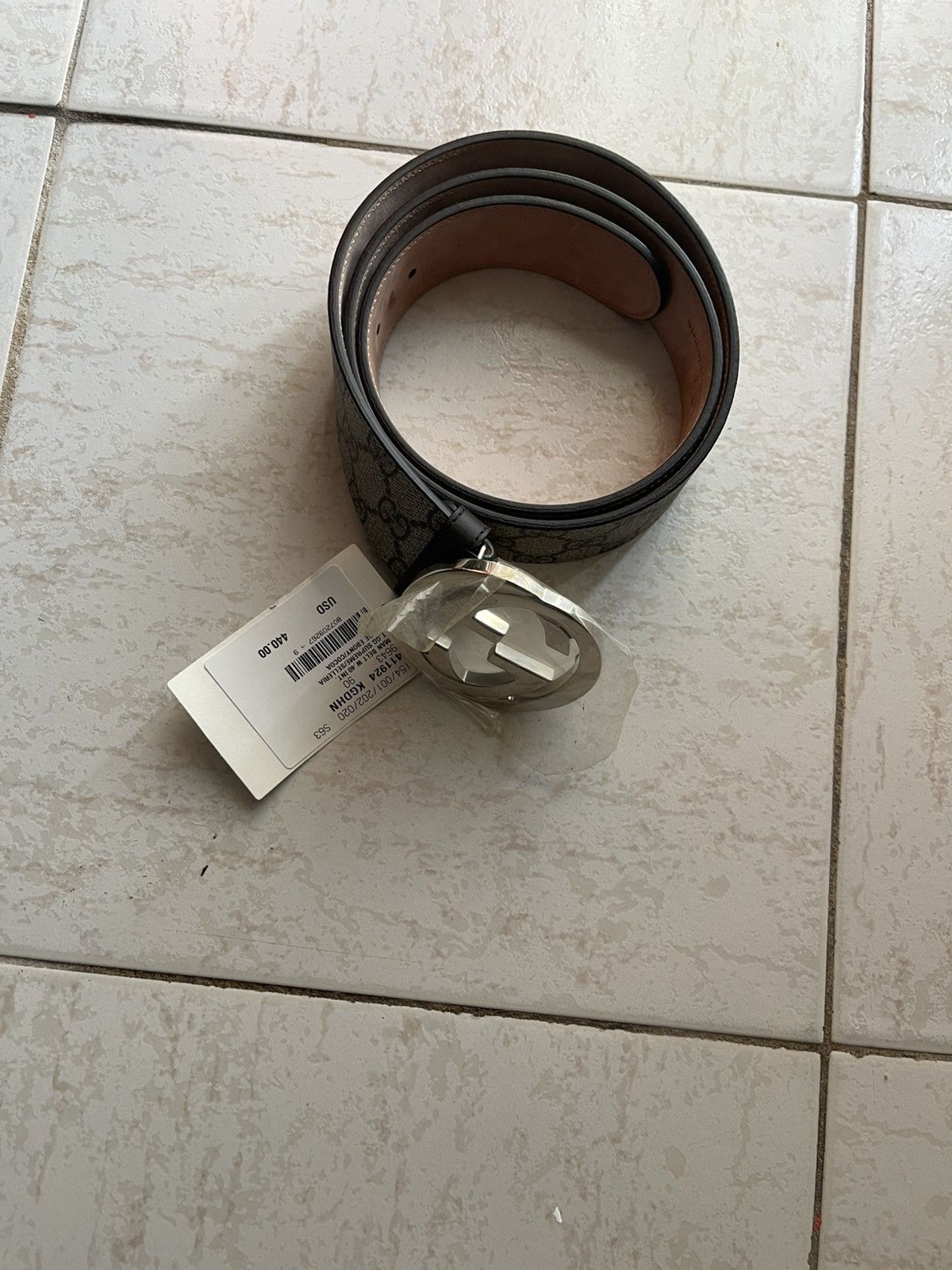 Gucci Gucci mens belts beige Size 32 - 1 Thumbnail