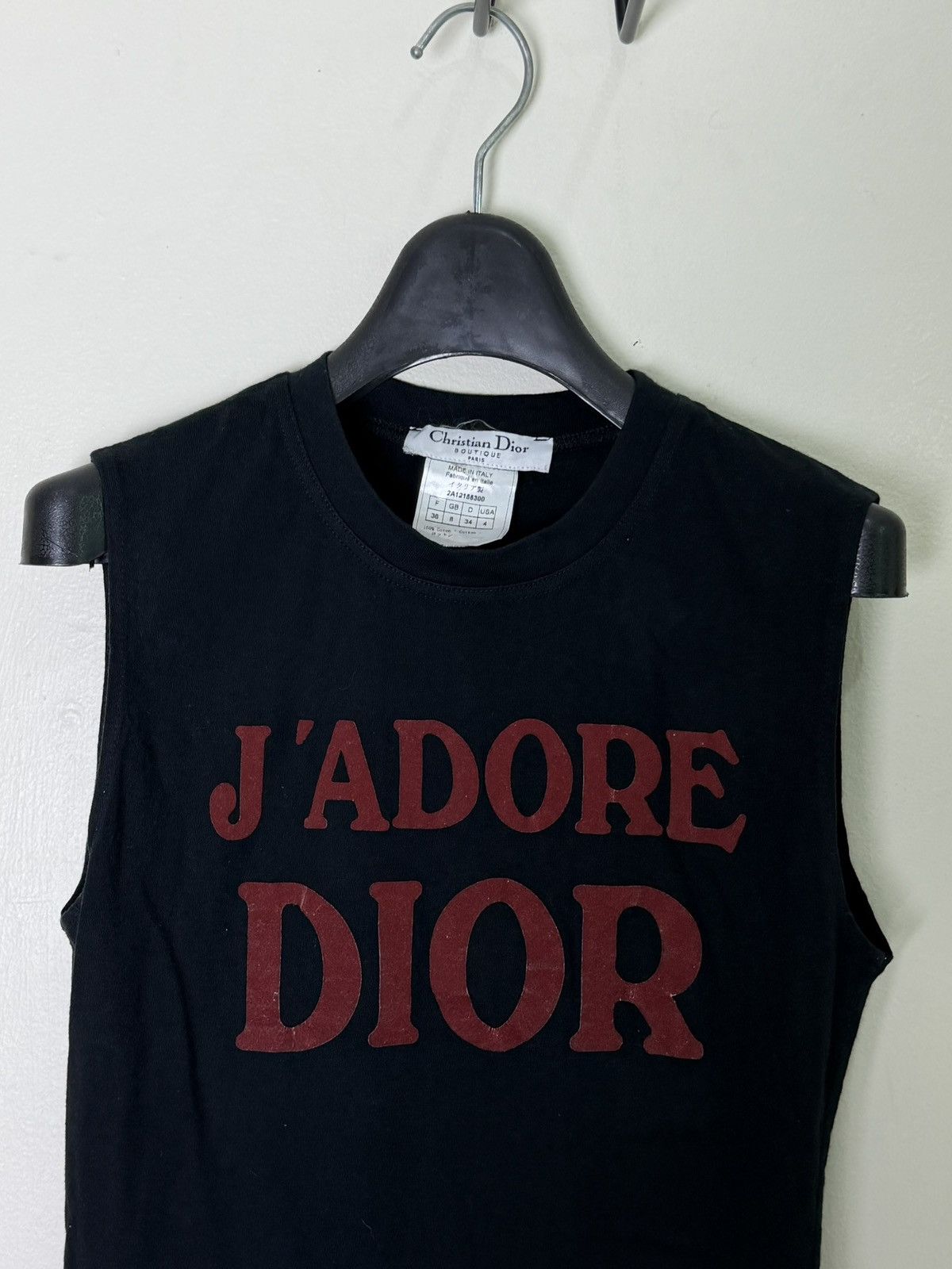 Dior Christian Dior by John Galliano “J’Adore Dior”Black Tank Top Size XS / US 0-2 / IT 36-38 - 3 Thumbnail
