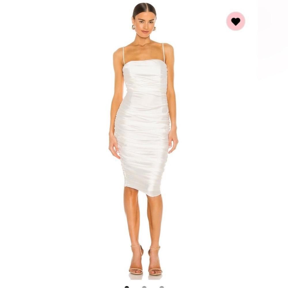 image of Nookie X Revolve Cooper Ruched Midi Dress White Size Xs, Women's