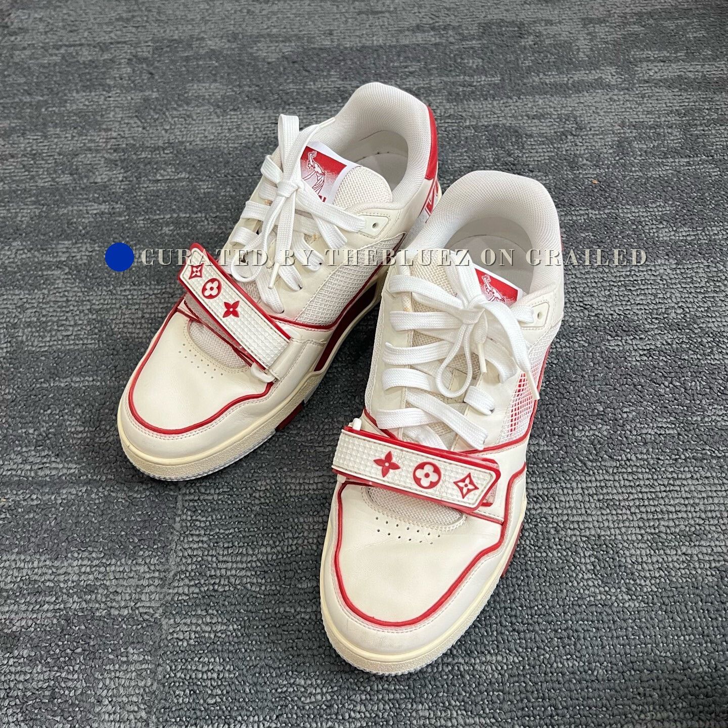Louis Vuitton LV Trainer White Red Velcro Sneakers Size US 7.5 / EU 40-41 - 1 Thumbnail