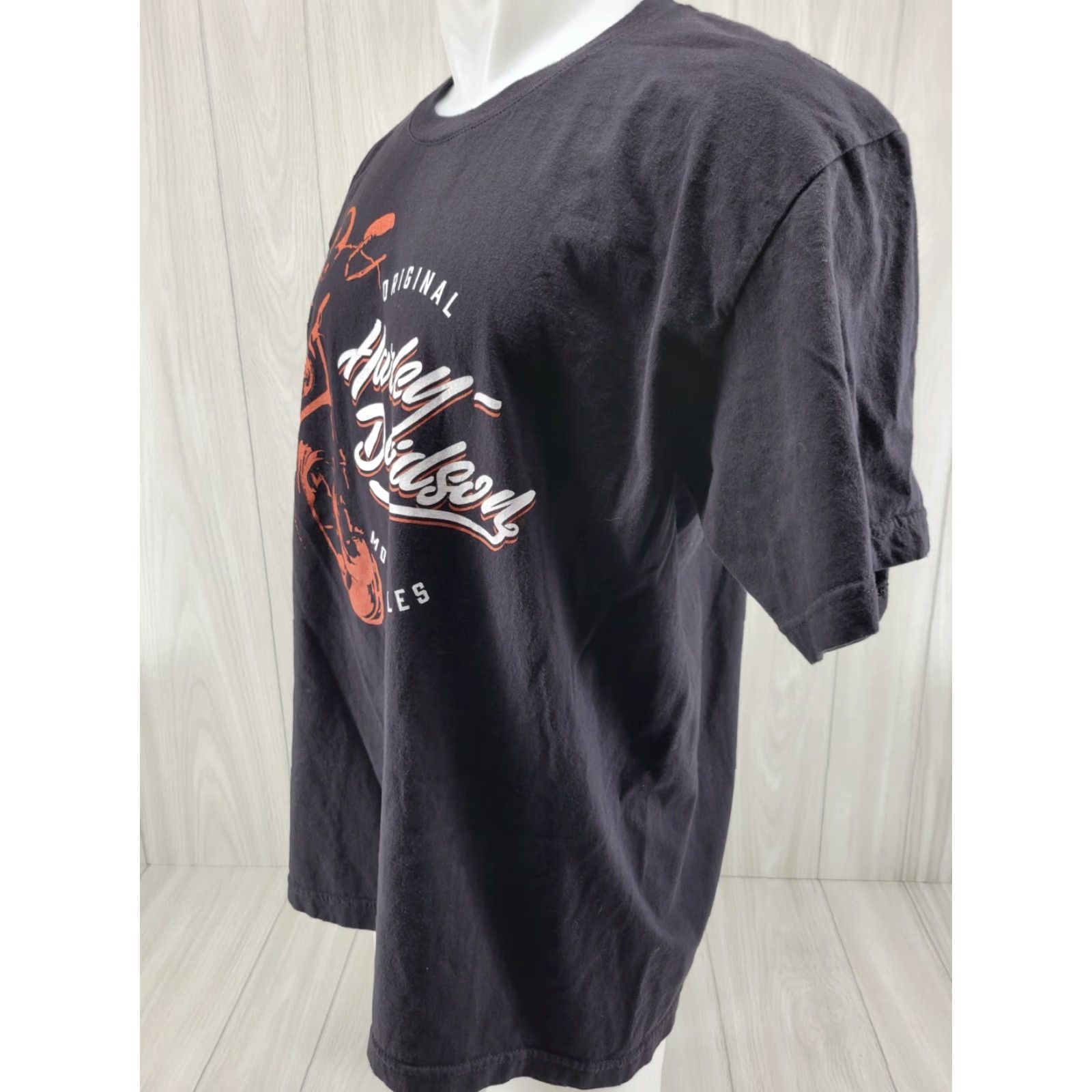 Harley Davidson Harley-Davidson Black Cotton T-Shirt XL Mens Short Sleeve Round Neck Size US XL / EU 56 / 4 - 4 Thumbnail
