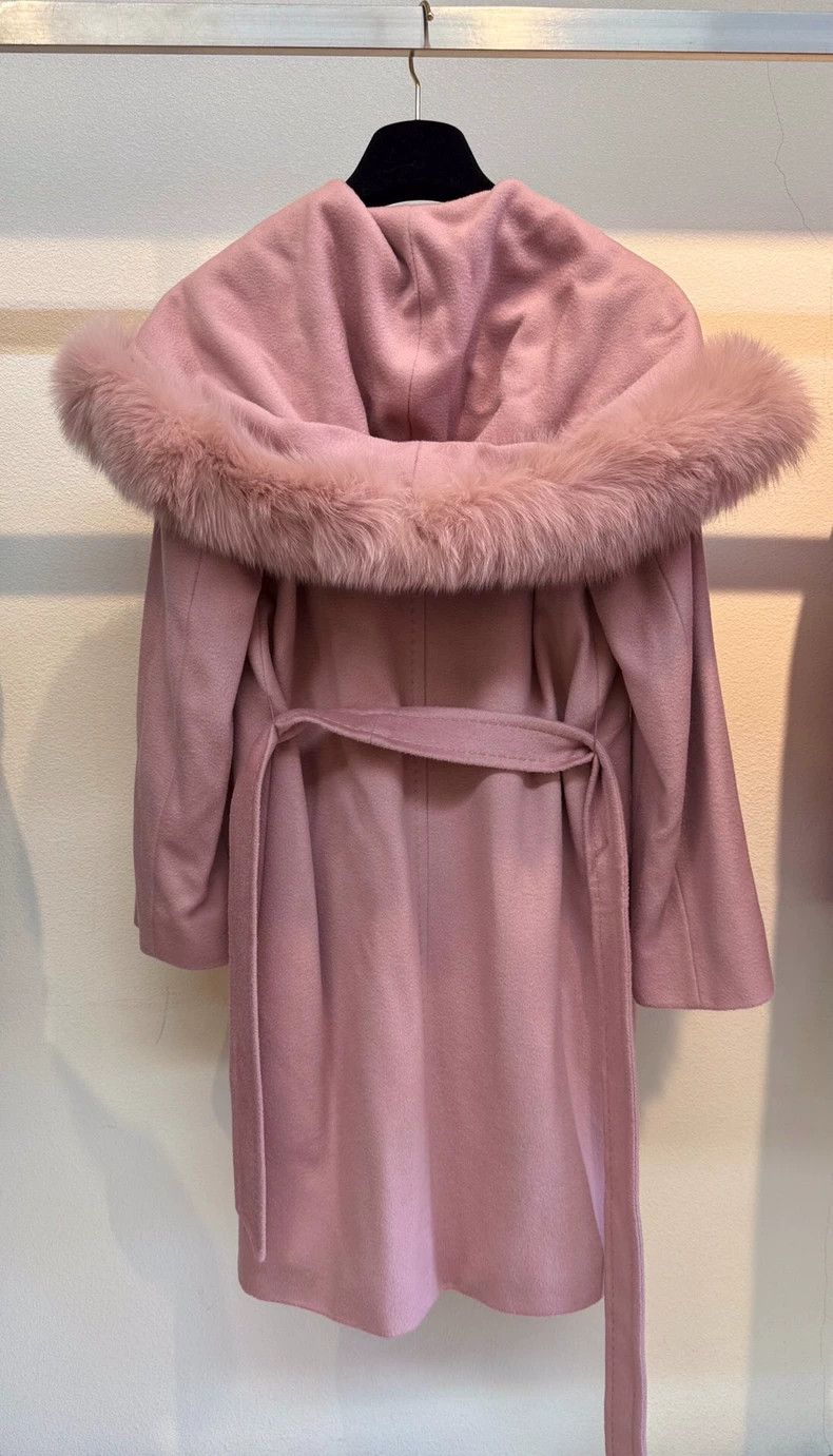 Max Mara Max Mara Cherry blossom pink fur coat mango Size XS / US 0-2 / IT 36-38 - 2 Thumbnail
