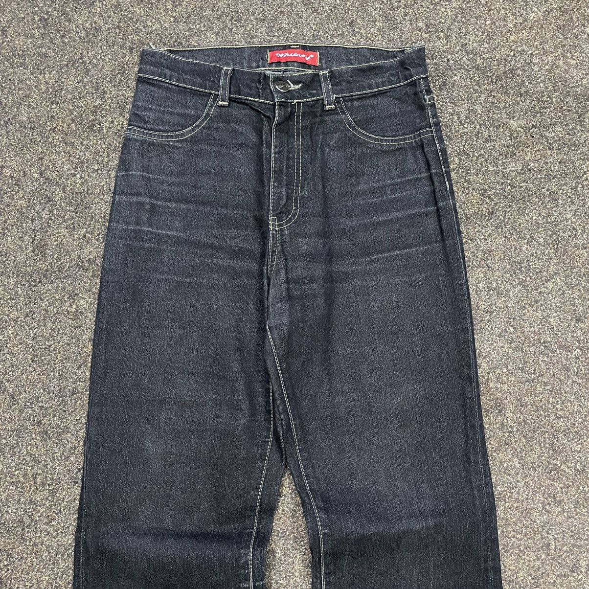 Vintage Vintage Y2K Baggy Wide Leg Flared Jeans Grunge Faded Logo 32 Size 32" / US 10 / IT 46 - 4 Thumbnail