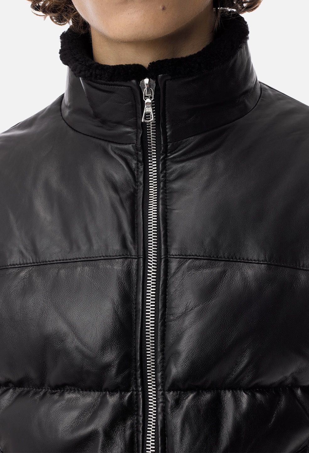 John Elliott John Elliott Leather Down Bomber Jacket / Black / 3 / Large Size US L / EU 52-54 / 3 - 6 Thumbnail