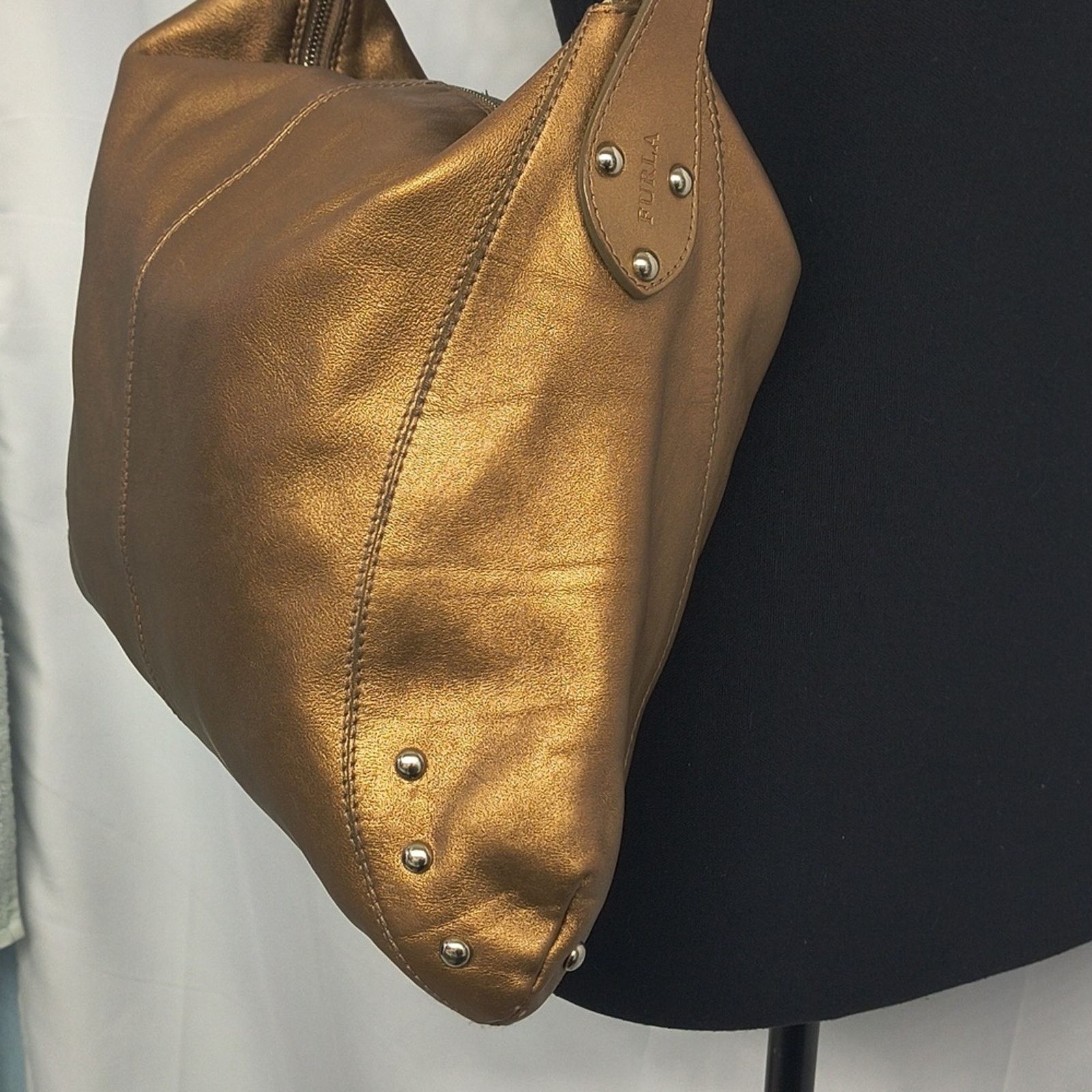 Furla Vintage Made in ITALY Furla Leather Hobo Shoulder Bag Size ONE SIZE - 4 Thumbnail