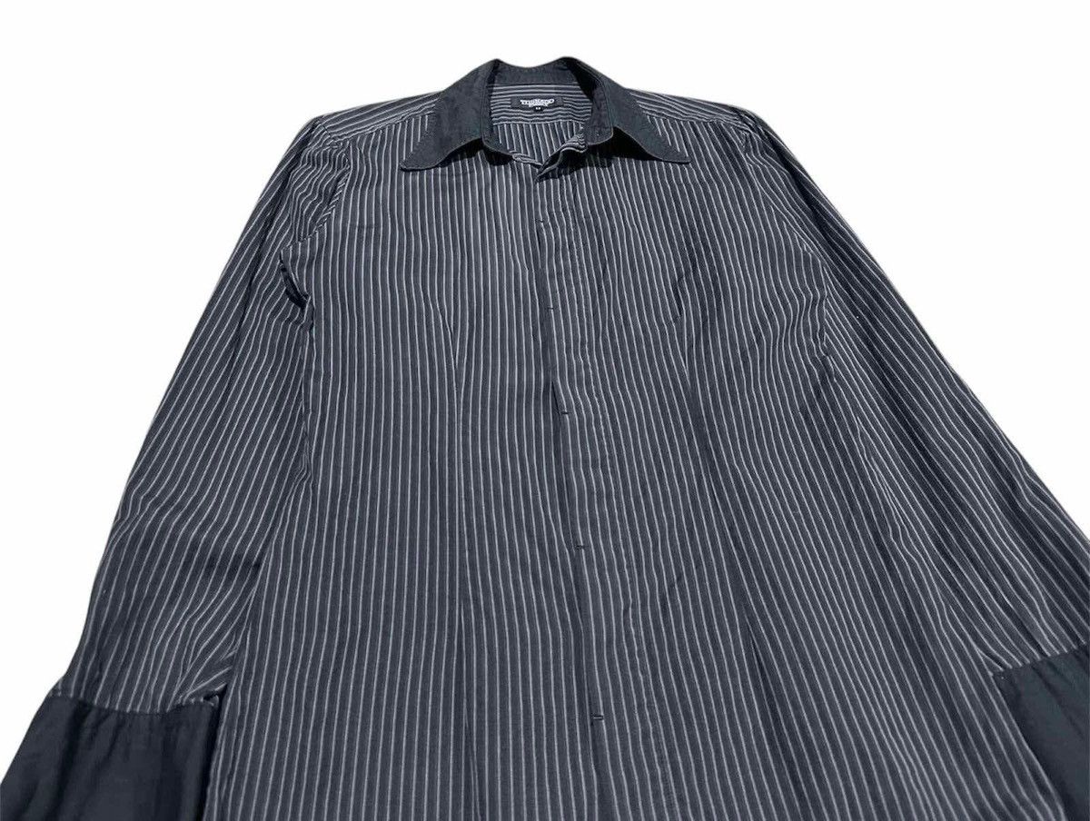 Tornado Mart 🔥Y2K Tornado Mart Striped Shirt Sharped Collar Double Cuffs Size US M / EU 48-50 / 2 - 2 Thumbnail