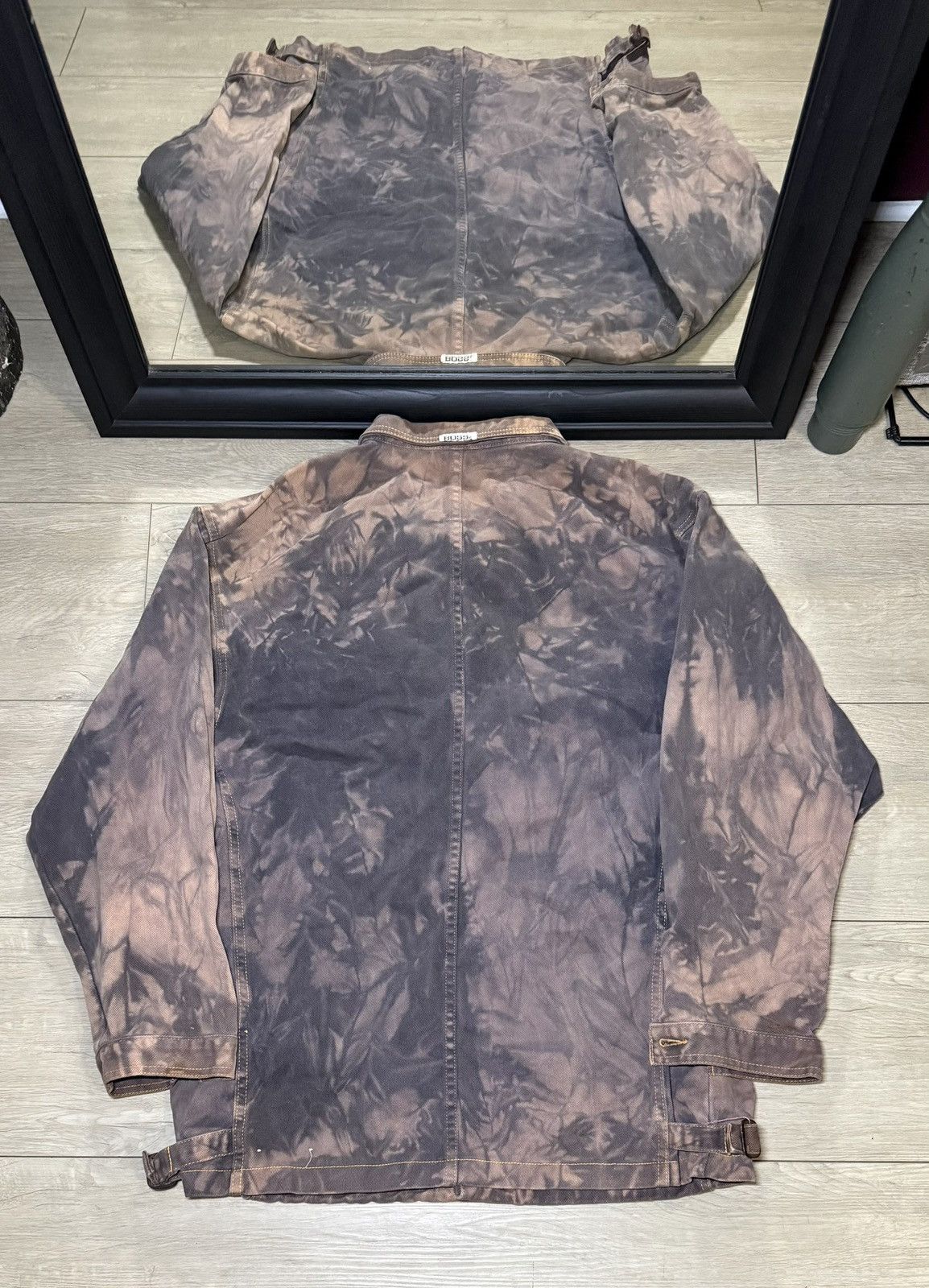 Hugo Boss Vintage 1990s BOSS Brown & Black Acid Wash Tie Dye Denim Size US XL / EU 56 / 4 - 2 Thumbnail