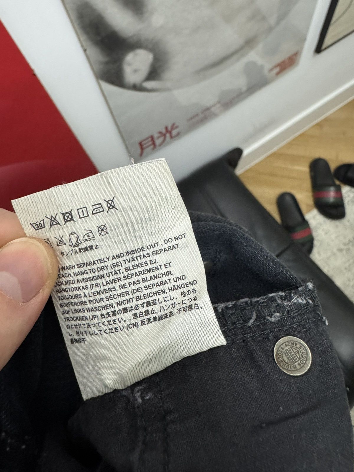 Acne Studios Acne Studios Max Used Cash Washed Black Denim Jeans Pant Size US 30 / EU 46 - 5 Thumbnail