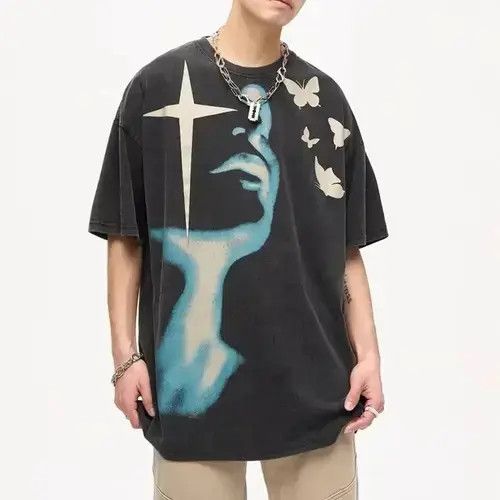 Japanese Brand Butterfly Shadow Graphic Tshirt Size US L / EU 52-54 / 3 - 3 Thumbnail
